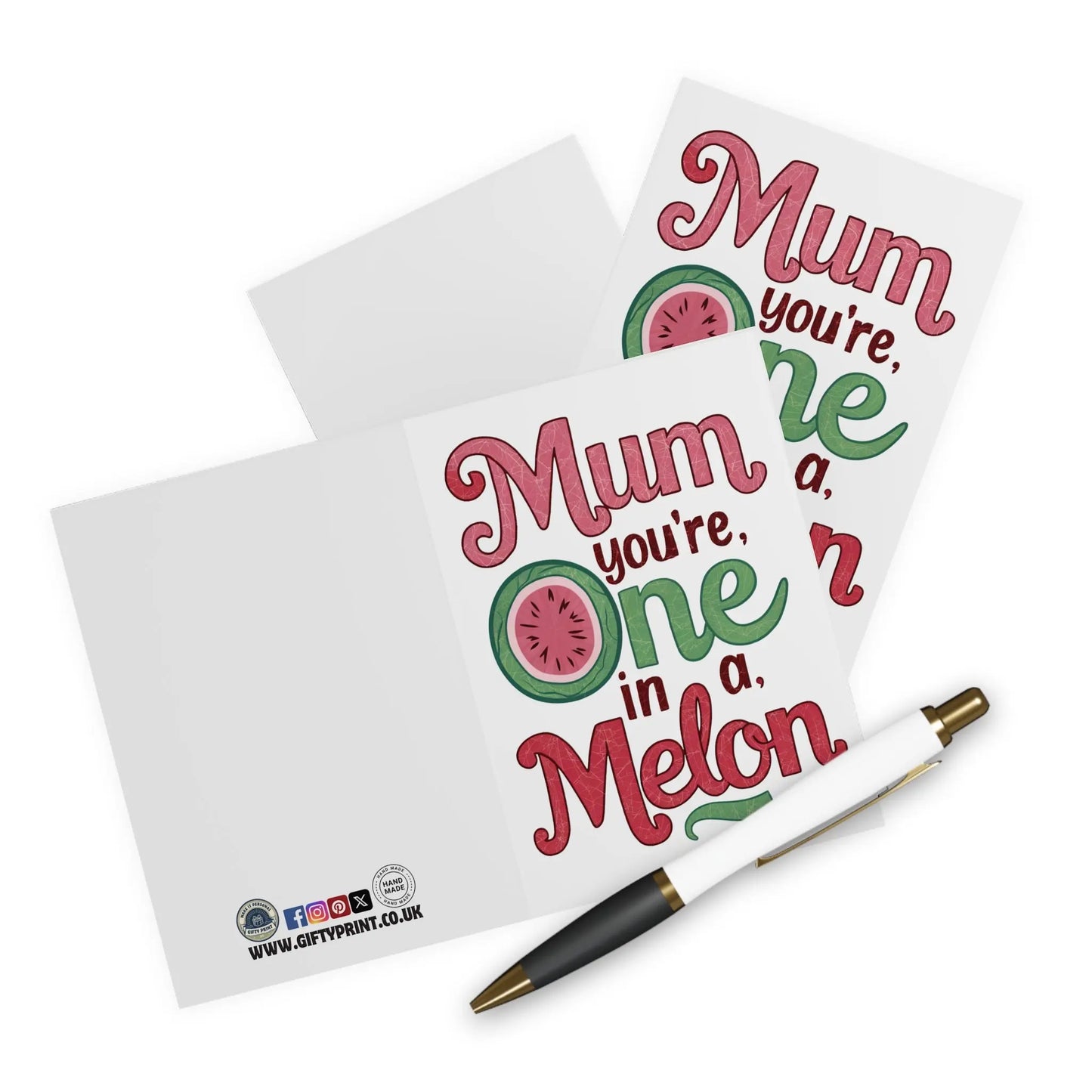 context view of Mothers Day Card Mum You're One In A Melon