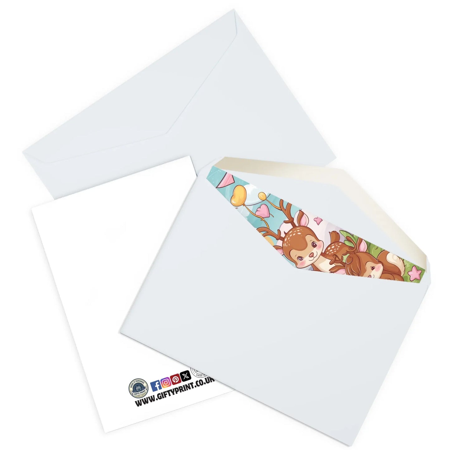 envelope view of New Baby Card Congratulations Cute Animals Cards