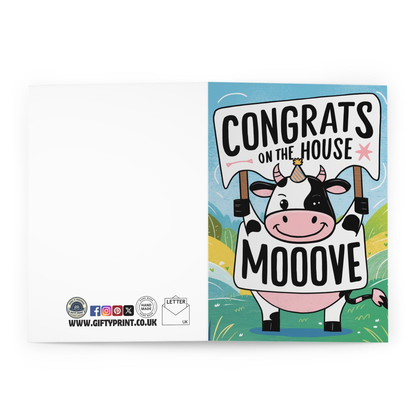 open New Home Card Congrats On The Mooove Cow