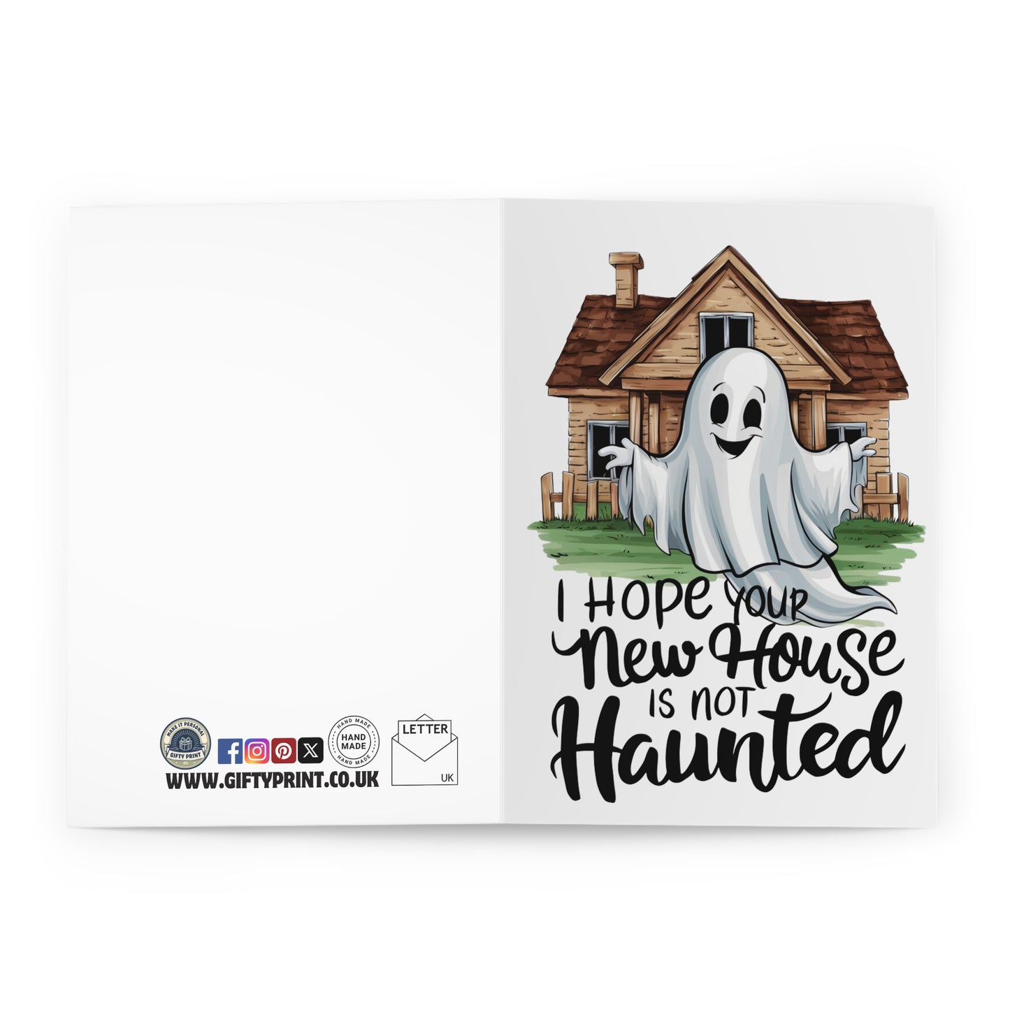 open New Home Card I Hope Your New House Is Not Haunted