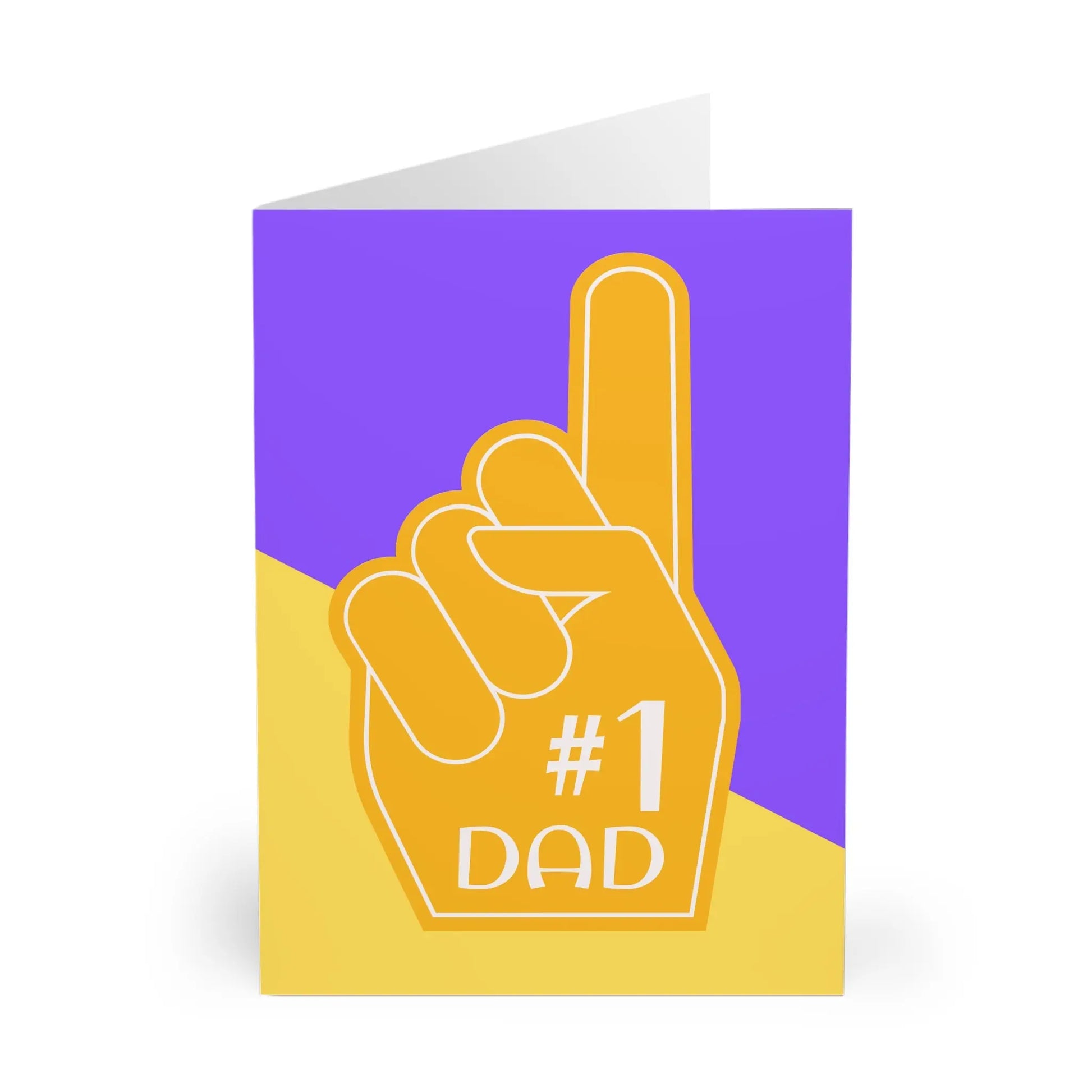 close up of Fathers Day Card No1 Dad Sponge Finger