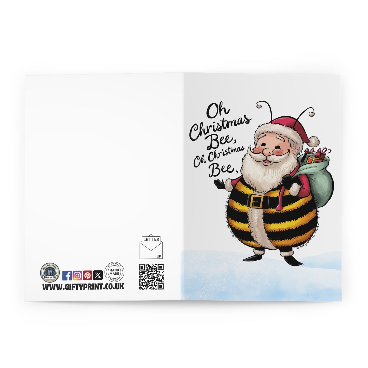 Open Oh Christmas Bee Oh Christmas Bee Christmas Card