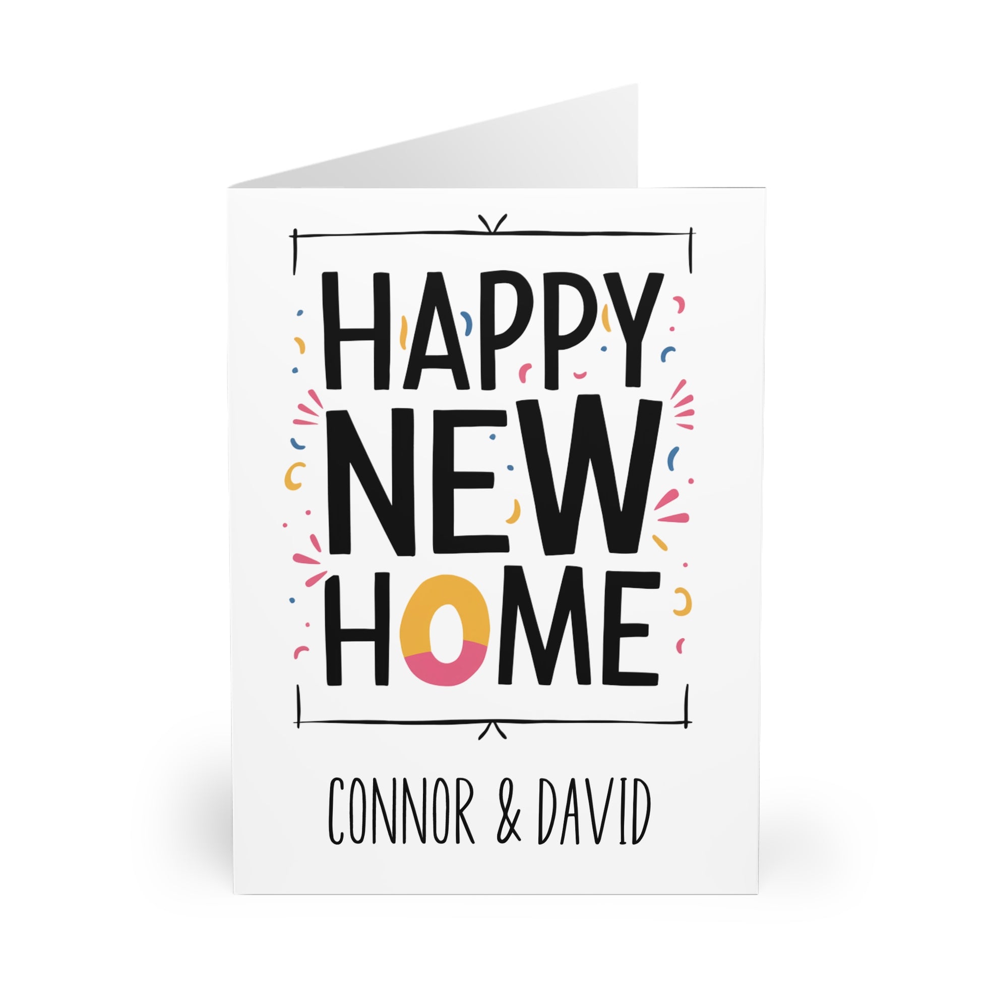 front Personalised New Home Card Happy New Home