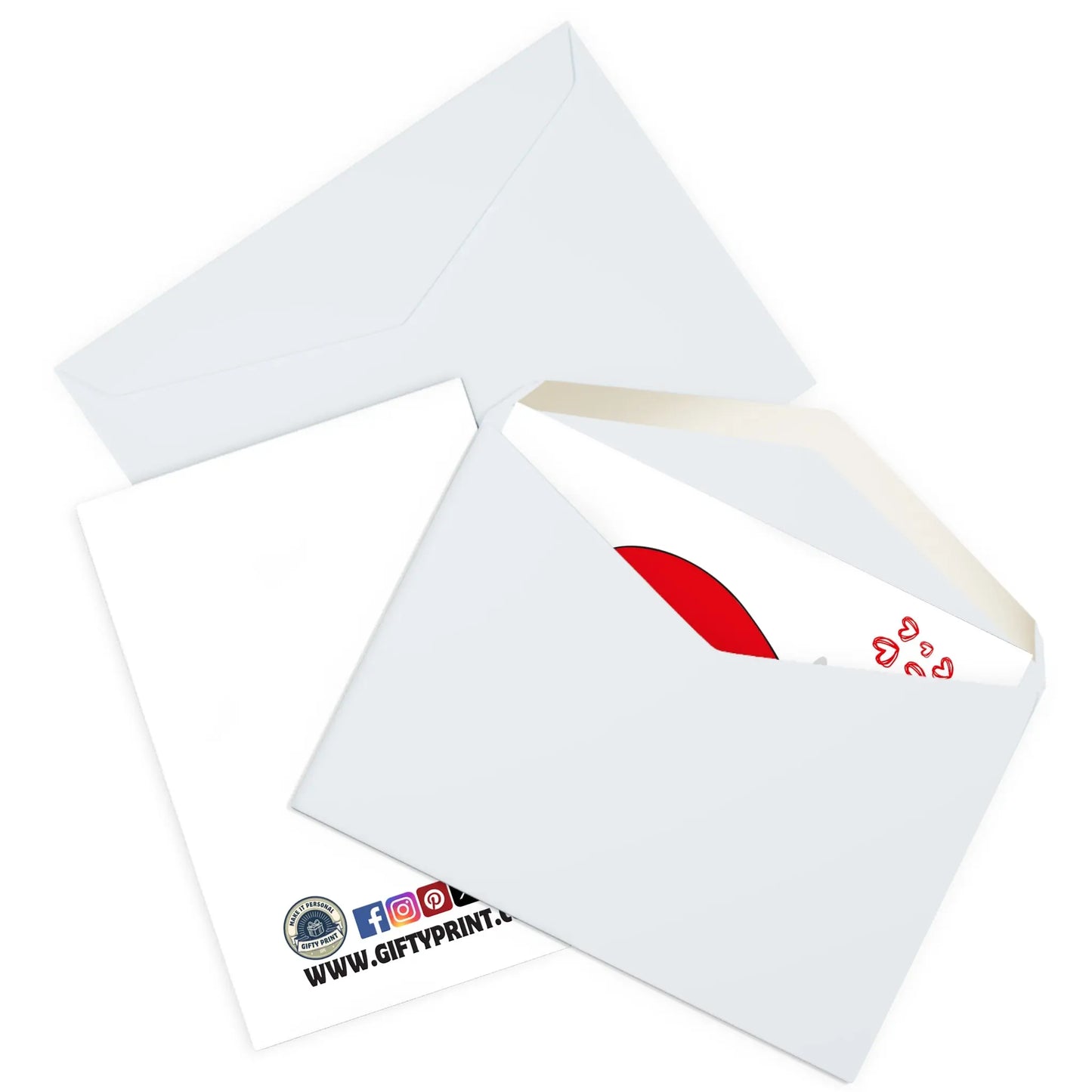 Personalised Red Apple Teachers Card with envelopes