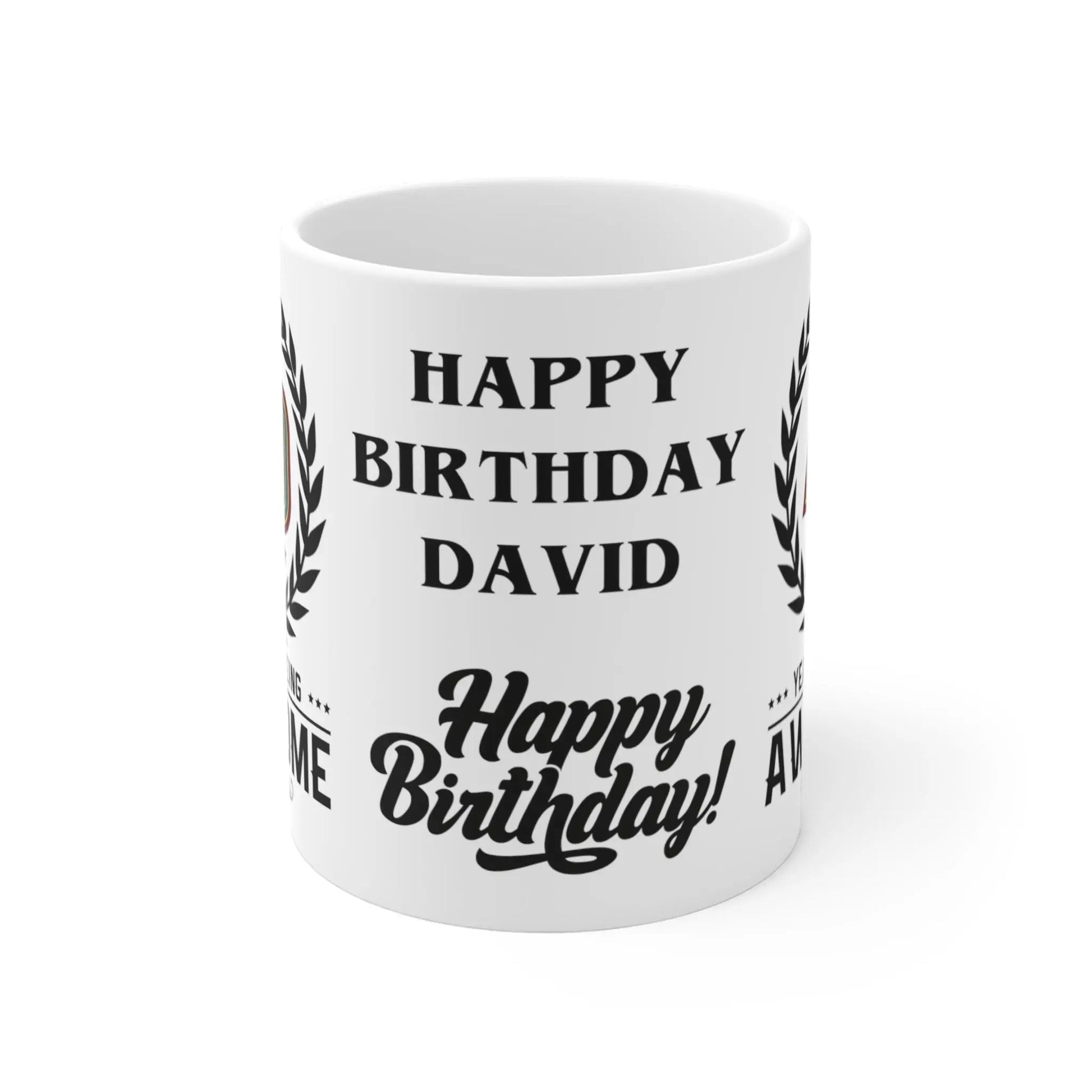 front view of Personalised 40th Birthday Mug 40 Years Of Being Awesome