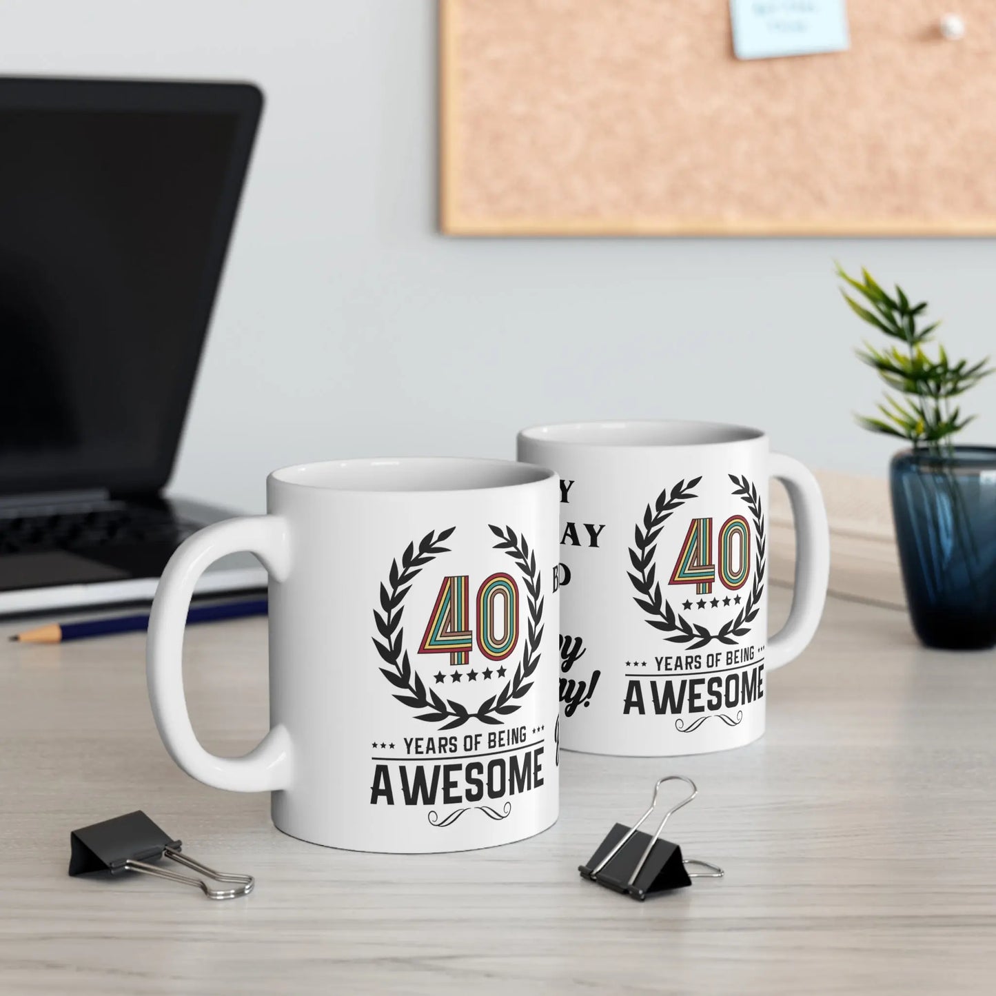 context view of Personalised 40th Birthday Mug 40 Years Of Being Awesome