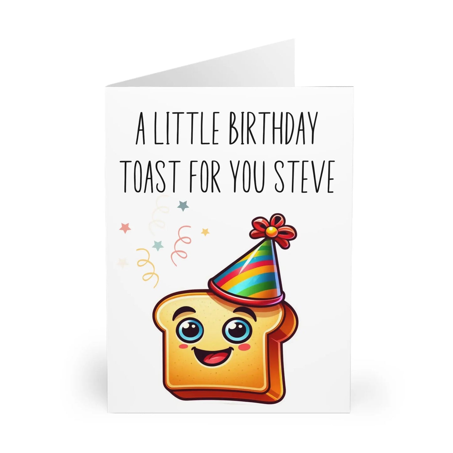 close up view of Personalised Birthday Card A Little Toast For Your Birthday