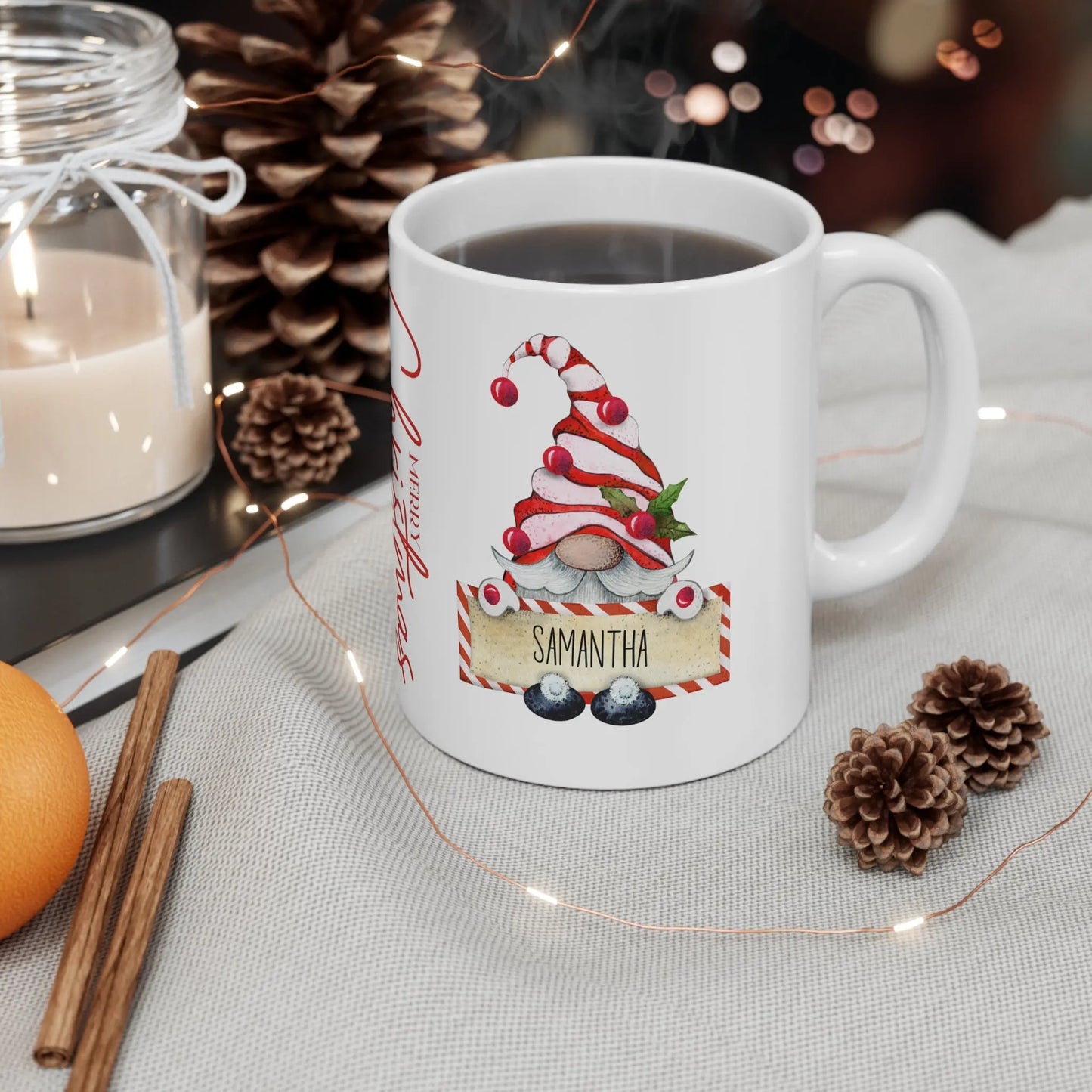 context Personalised Christmas Mug Christmas Gonk