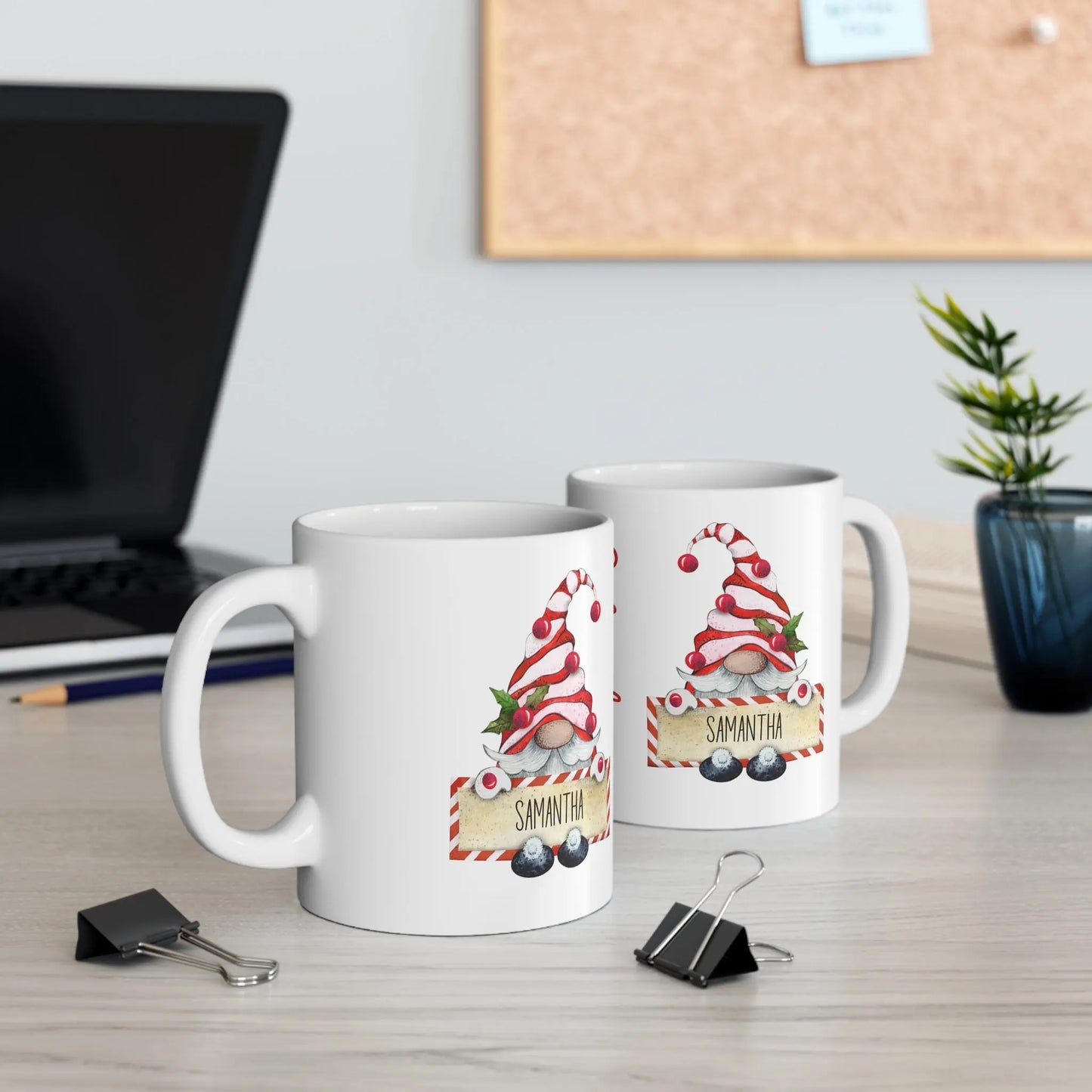 sides Personalised Christmas Mug Christmas Gonk