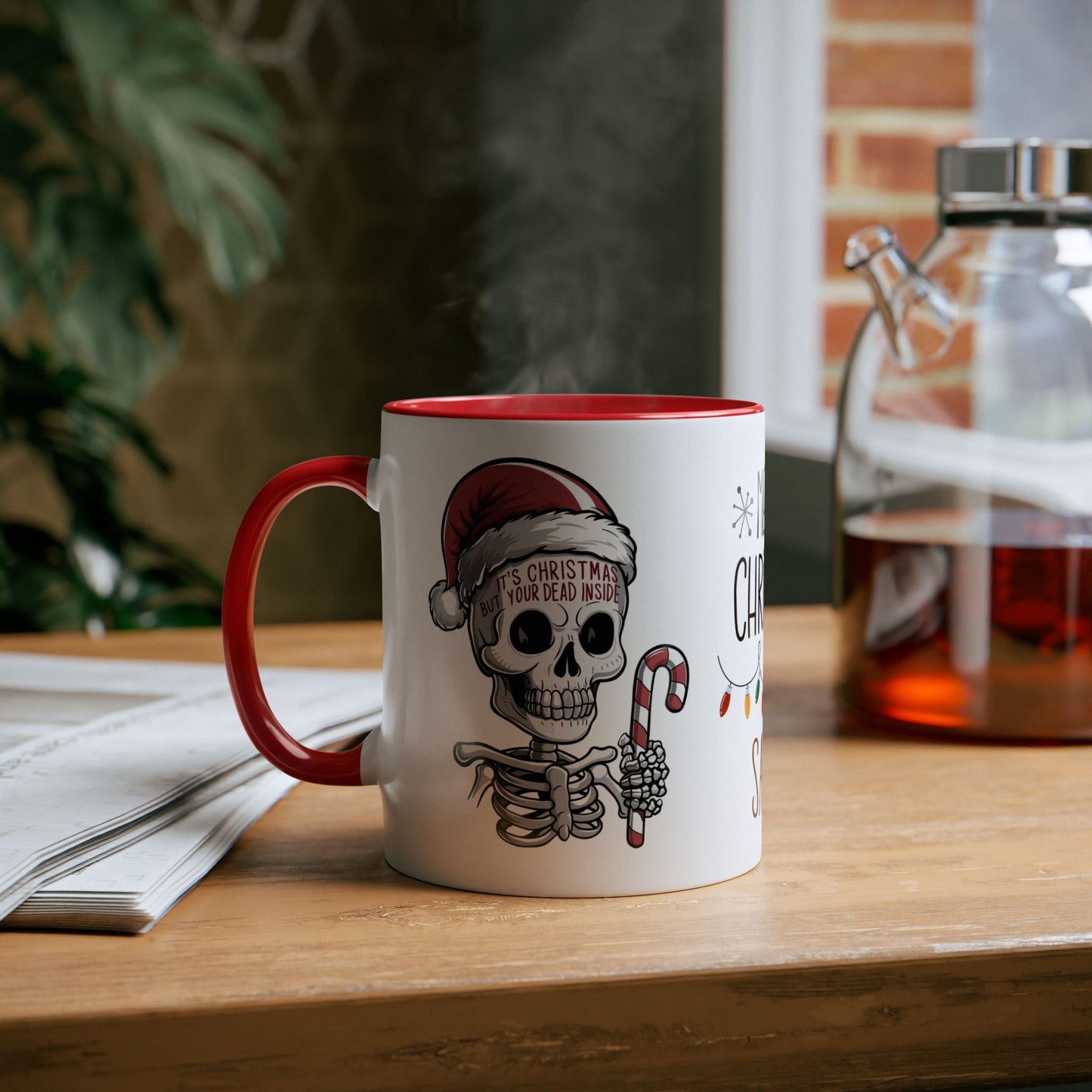 context Personalised Christmas Mug When Your Dead Inside But It's Christmas