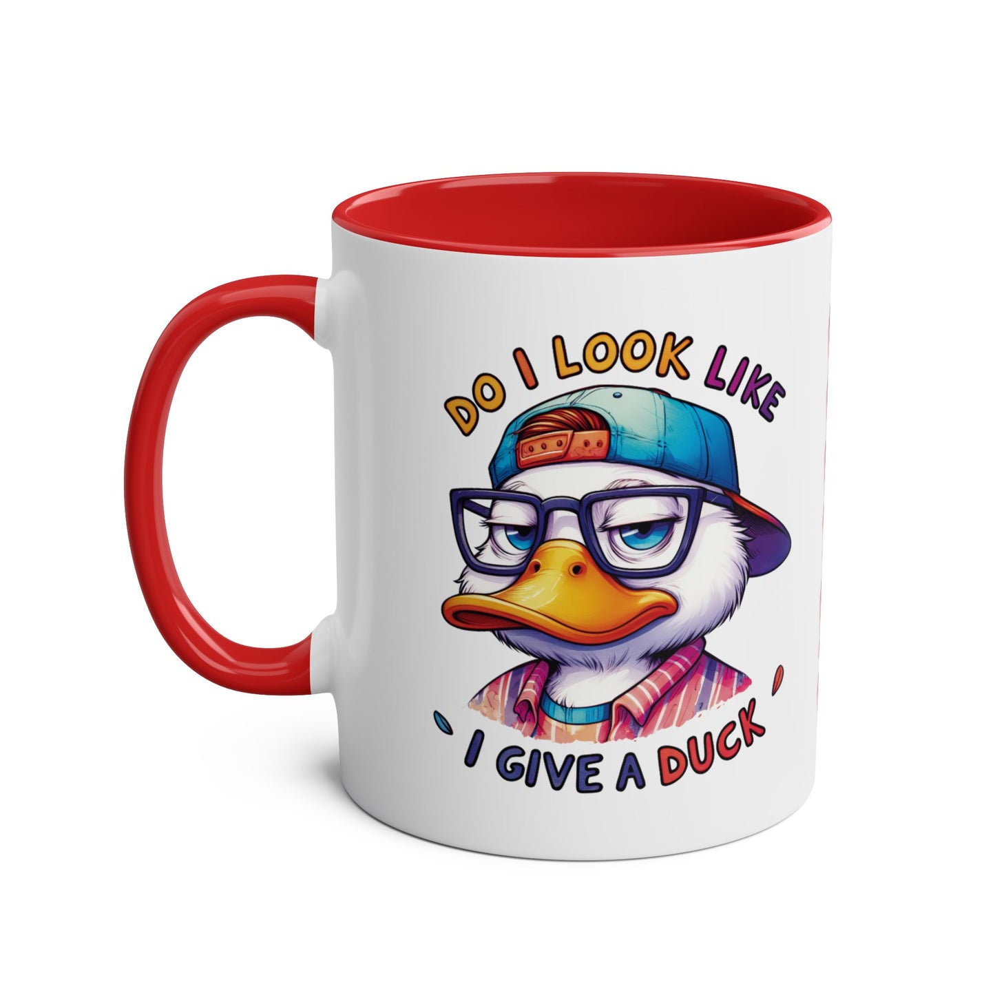 Left Personalised Do I Look like I Give A Duck Red Mug