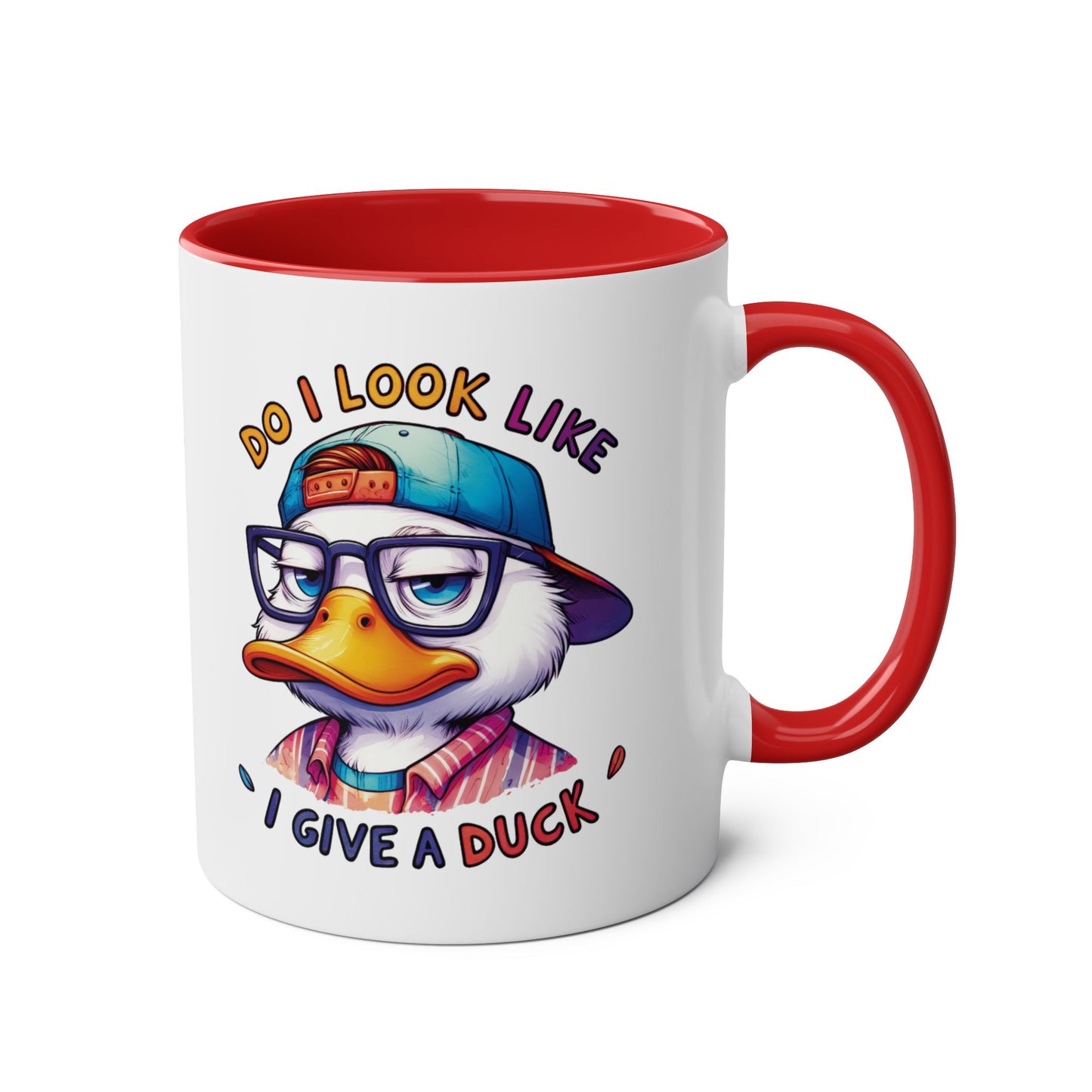 Right Personalised Do I Look like I Give A Duck Red Mug