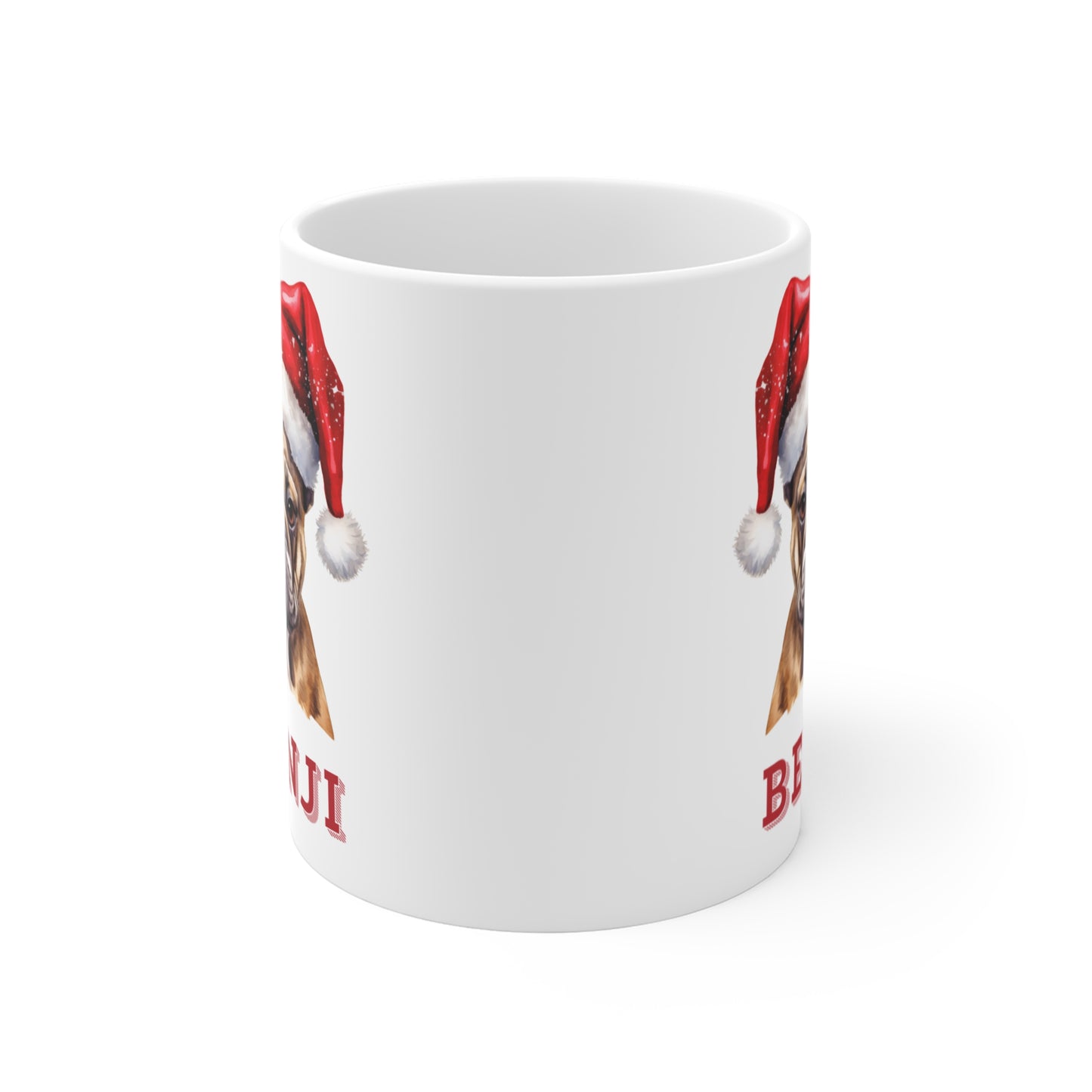 Front Personalised Dog Lovers French Bulldog Christmas Gift Mug