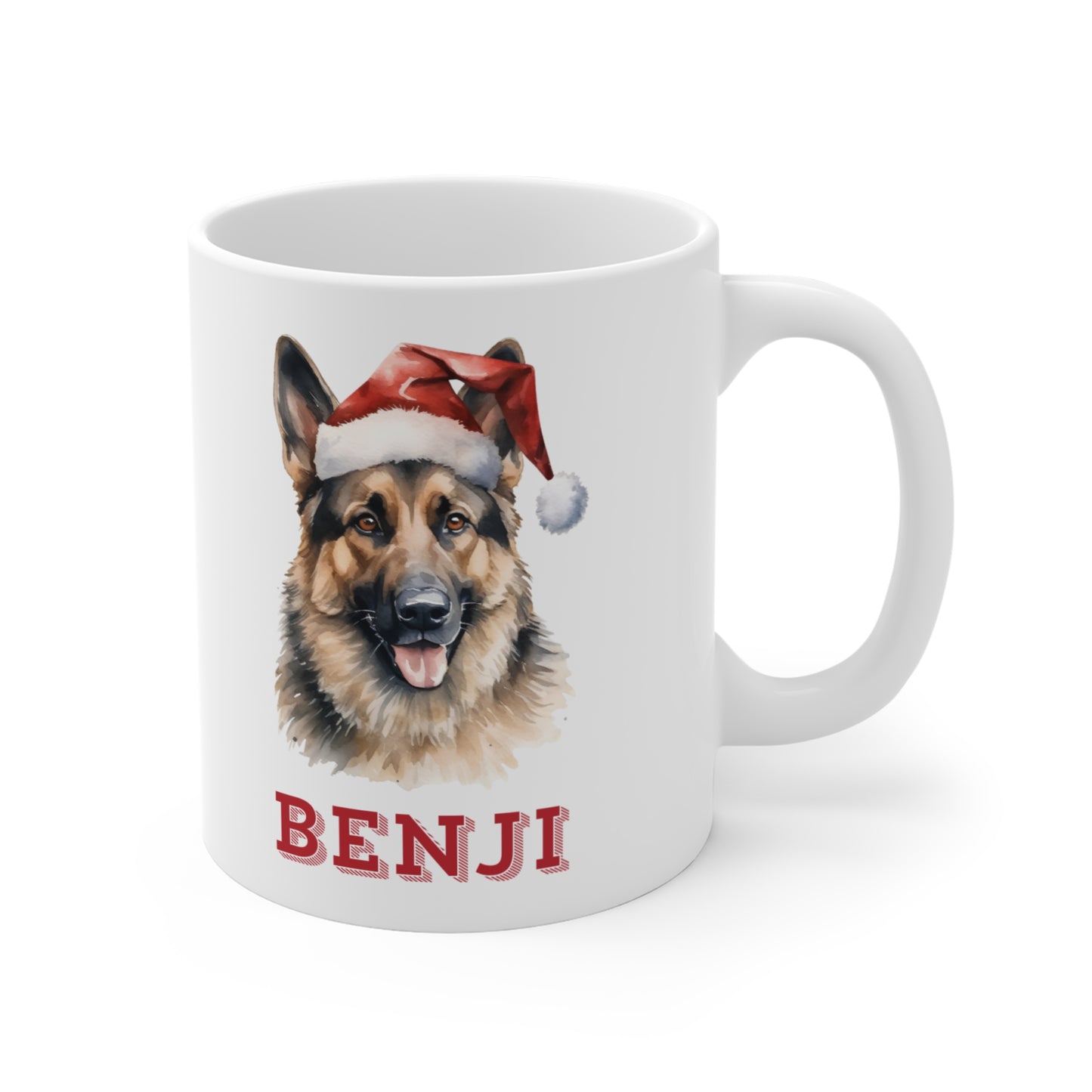 Right Personalised Dog Lovers German Shepherd Christmas Gift Mug