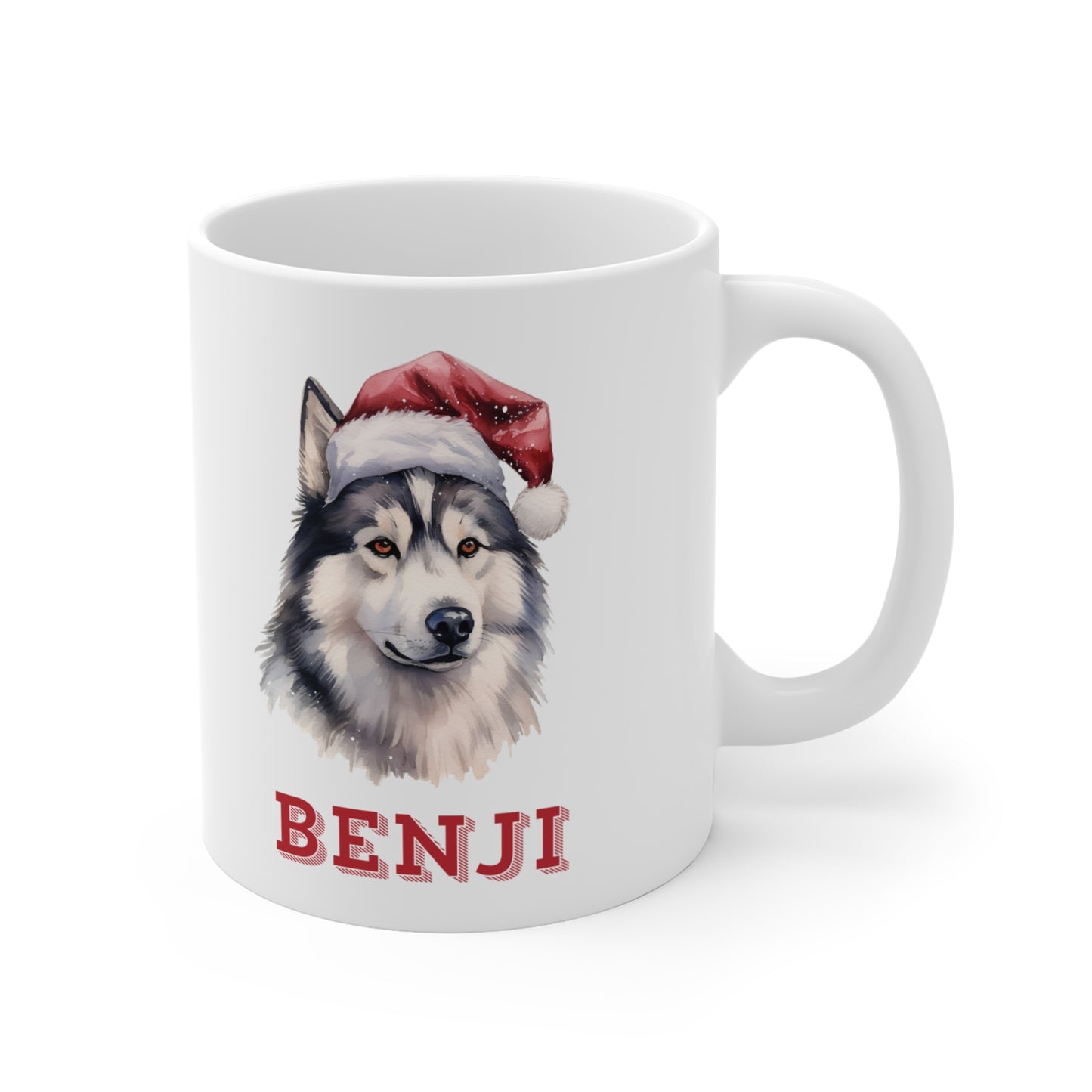 Right Personalised Dog Lovers Siberian Huskey Christmas Gift Mug