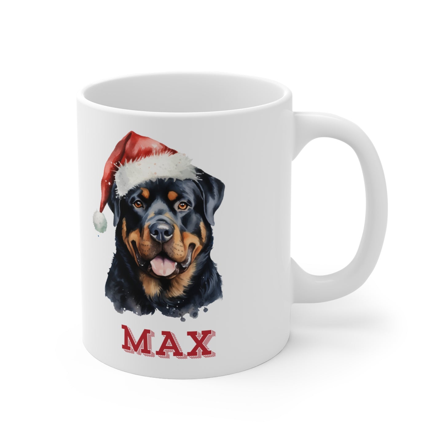 Right Personalised Dog Lovers rottweiler Christmas Gift Mug