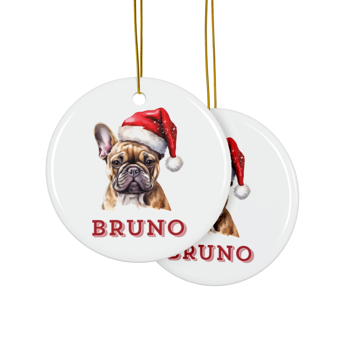 Context Personalised French Bulldog Christmas Tree Bauble