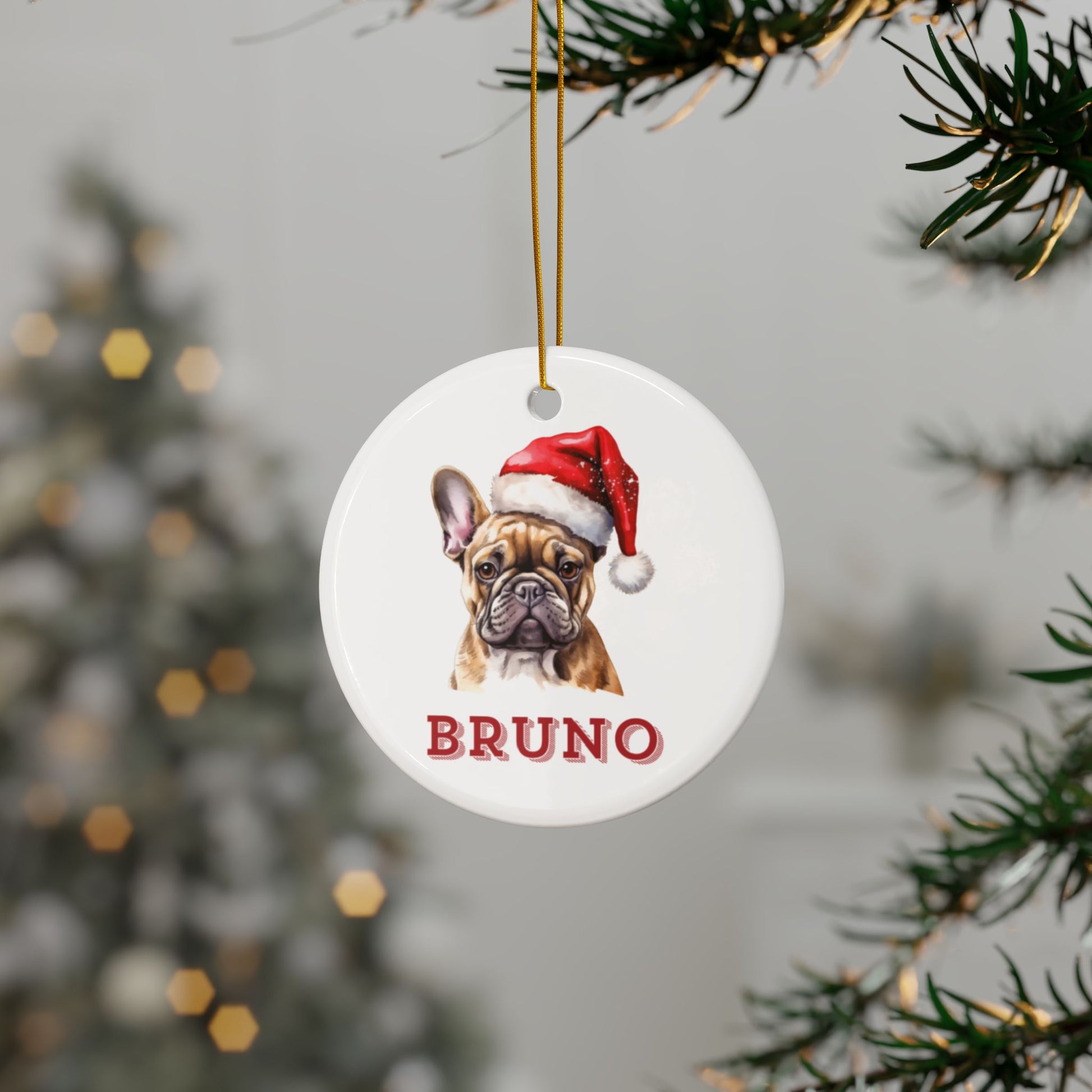 Tree Personalised French Bulldog Christmas Tree Bauble