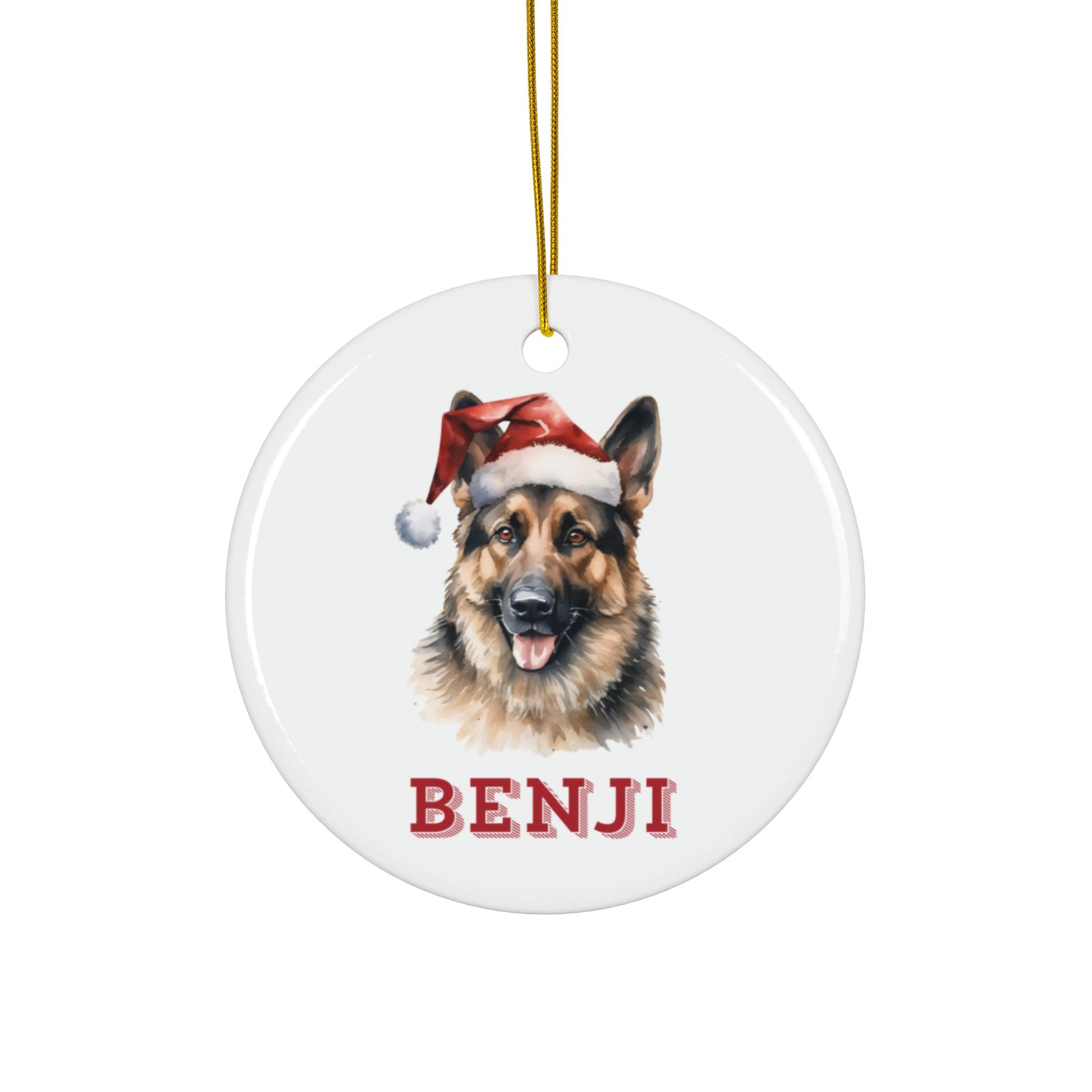 Personalised German Shepherd Christmas Tree Bauble