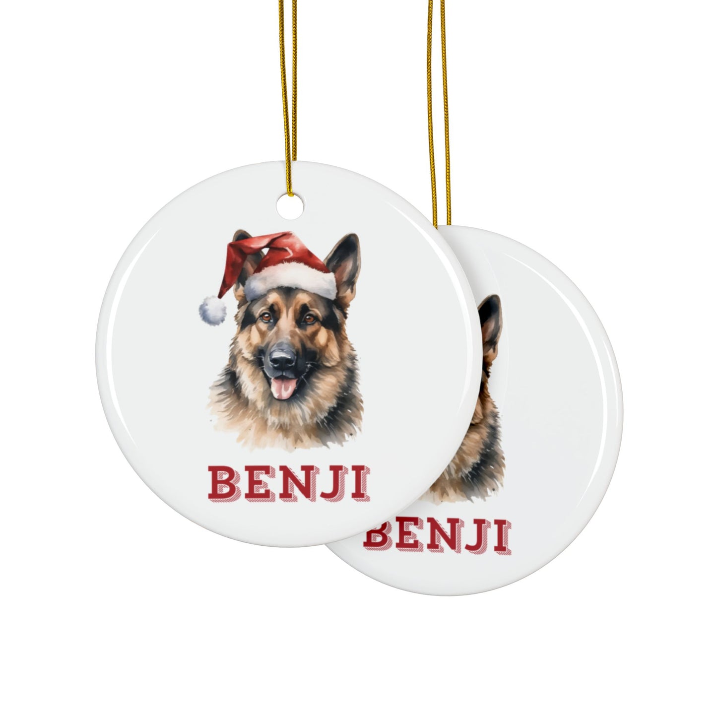 Context Personalised German Shepherd Christmas Tree Bauble