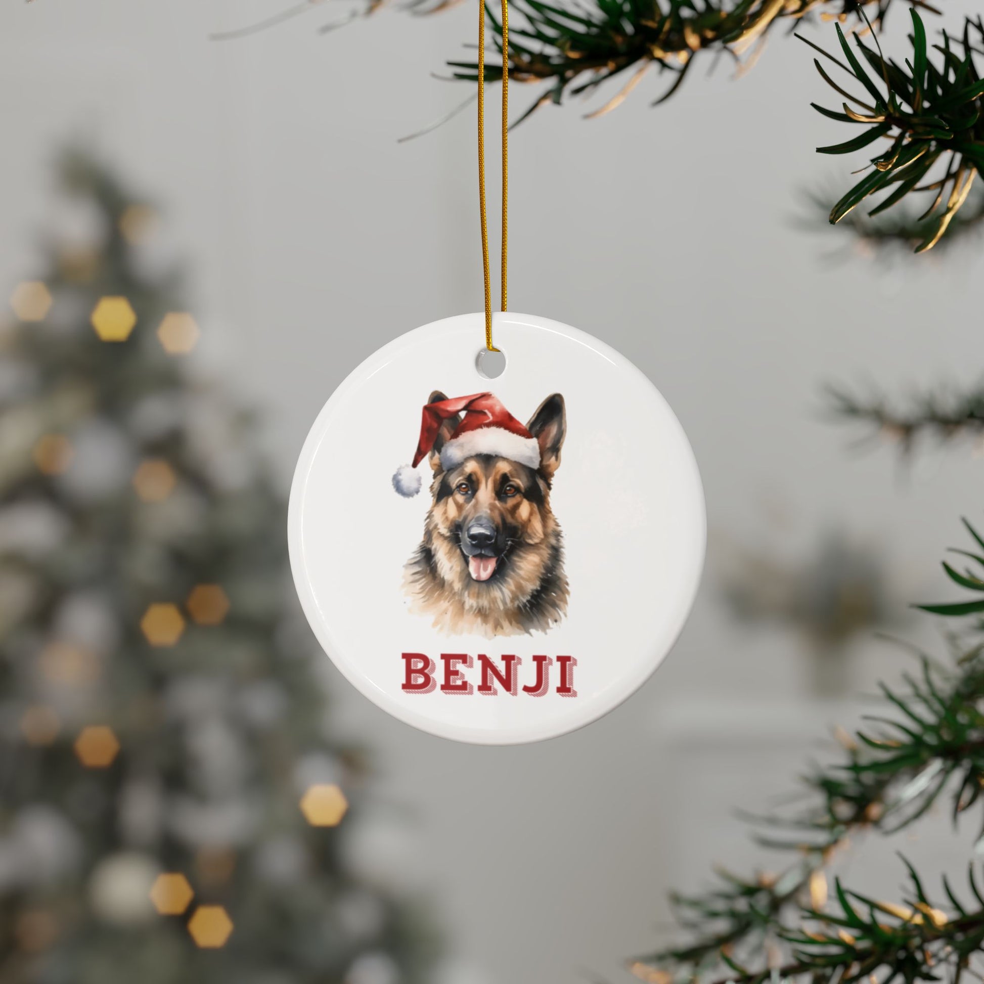 Tree Personalised German Shepherd Christmas Tree Bauble