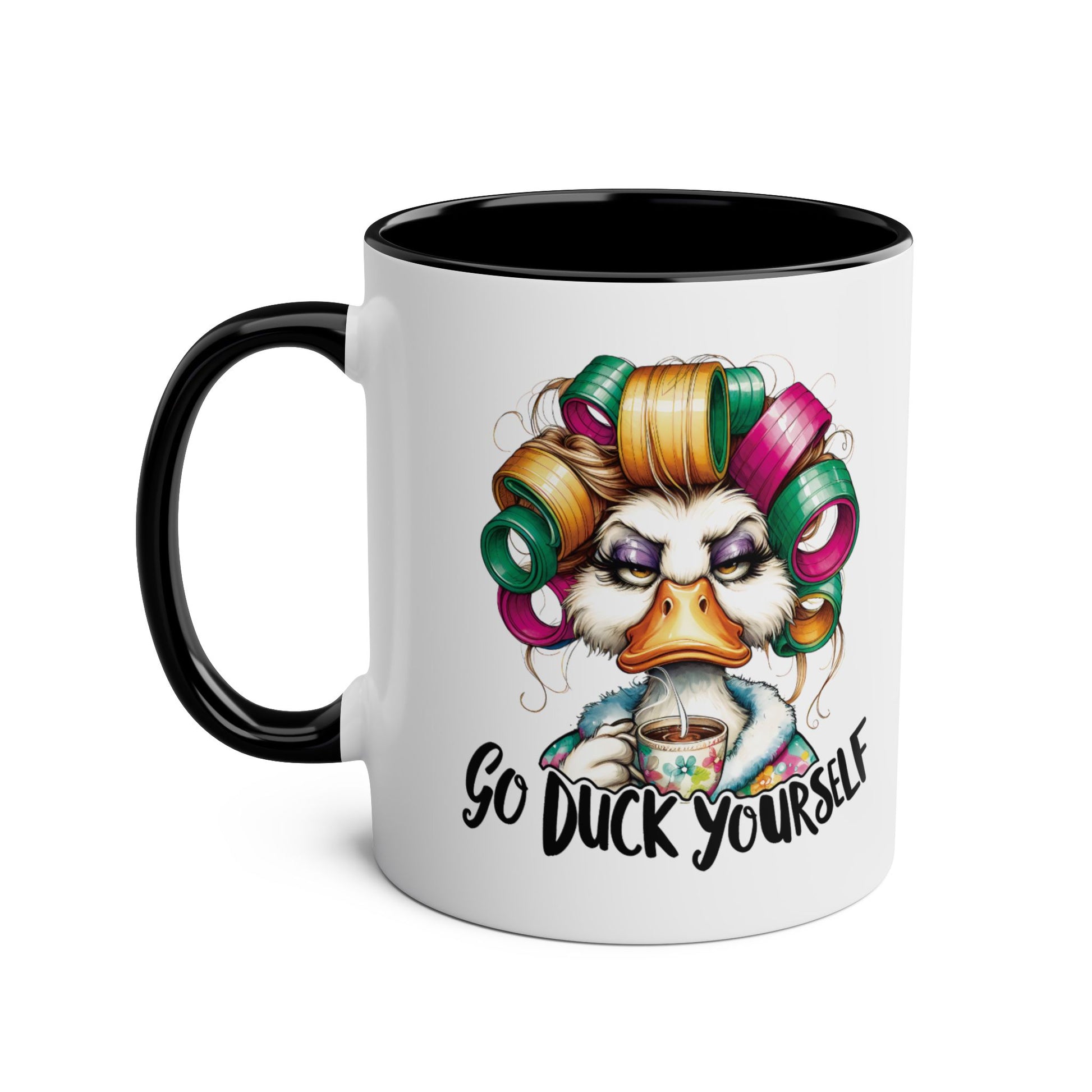 Left Personalised Go Duck Yourself Funny Quotes Mug