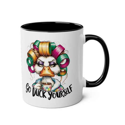 Left Personalised Go Duck Yourself Funny Quotes Mug