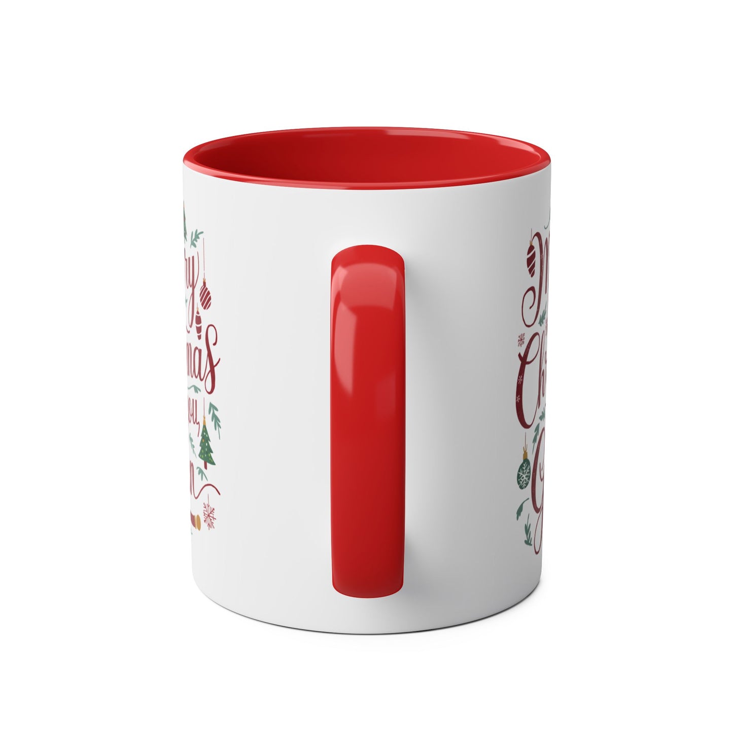 Handle Personalised Merry Christmas Gran Red Christmas Mug