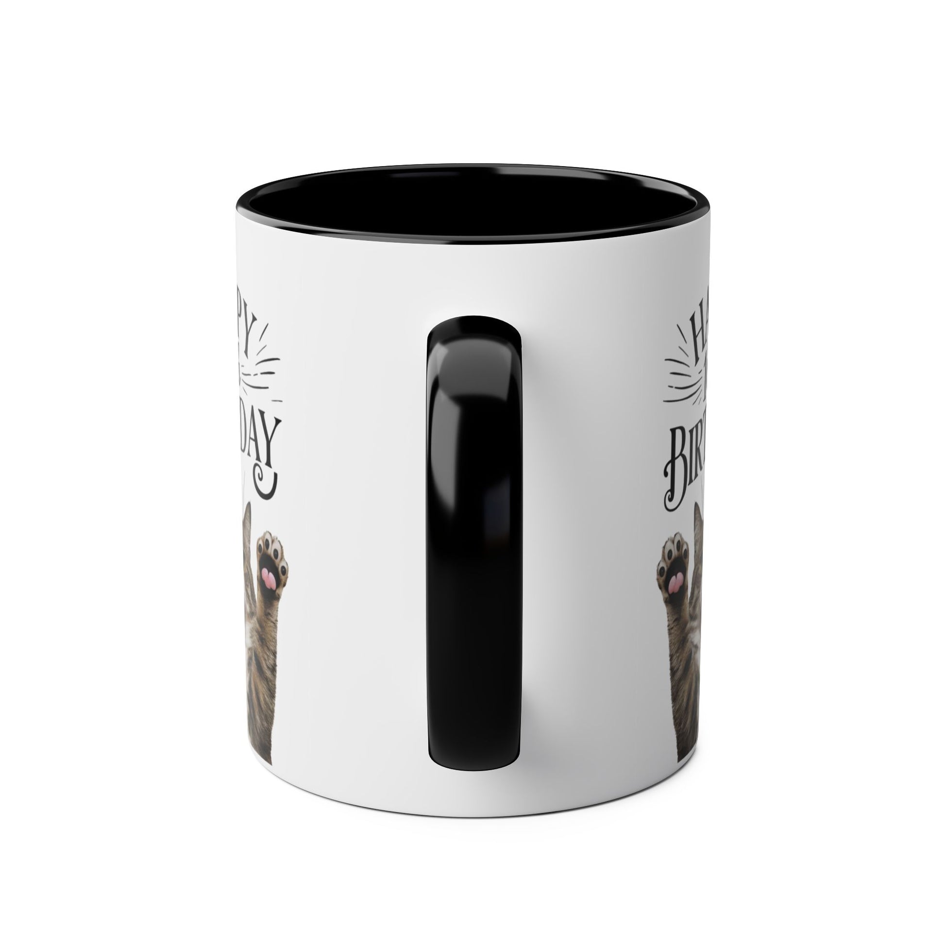 Handle Personalised Happy 16th Birthday Cat Mug