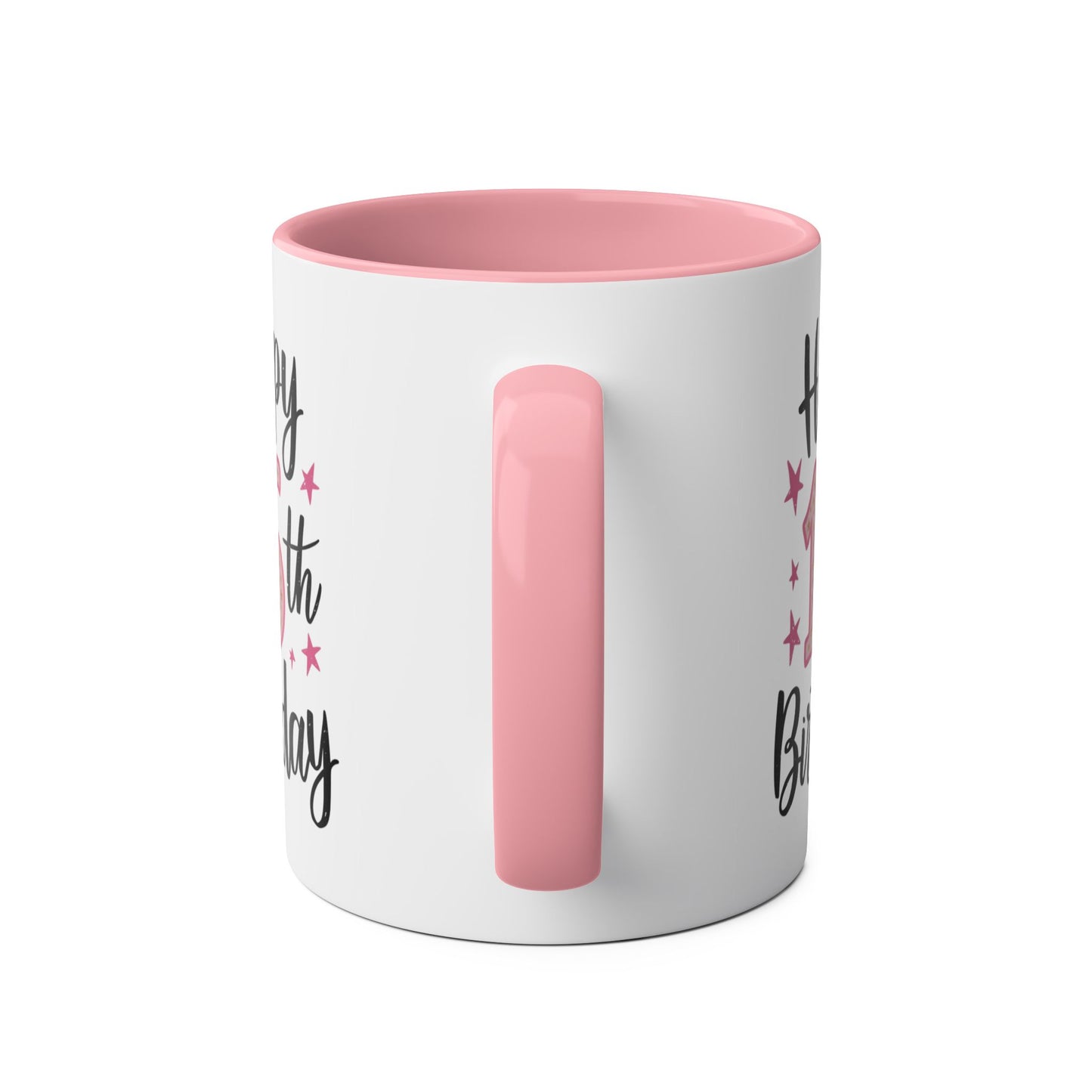 Handle Personalised Happy 16th Birthday Pink Mug