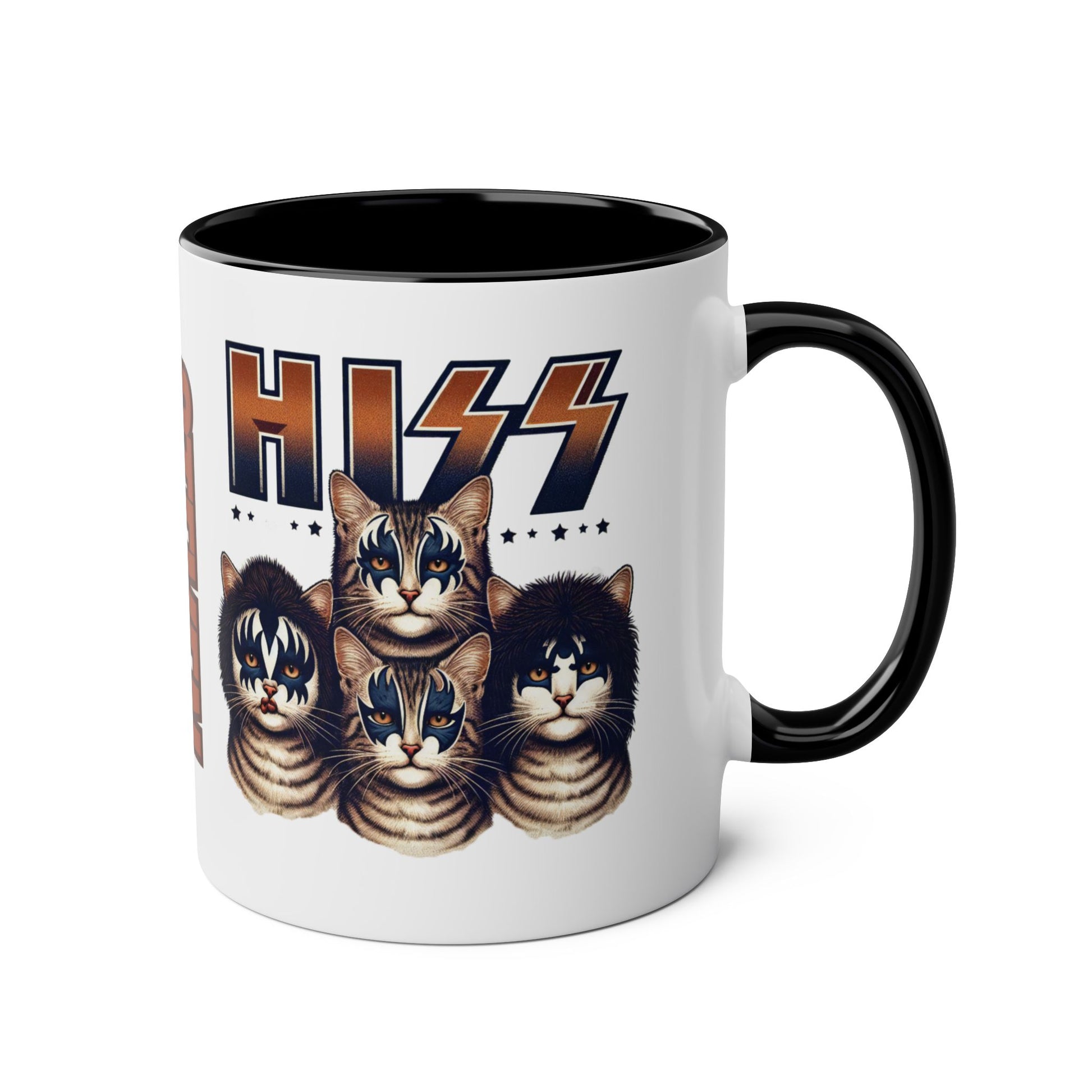 Right Personalised Hiss Rock Band Cats Mug