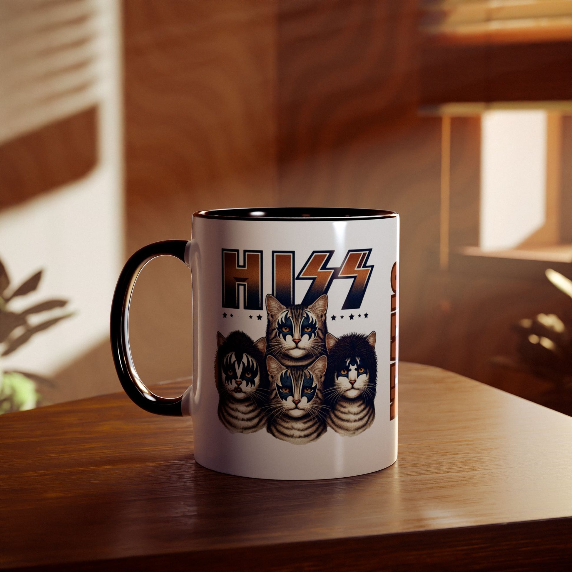 Context Personalised Hiss Rock Band Cats Mug