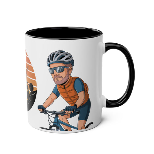 Right Personalised Hobby Mug Bike Crazy Biking Black Mug