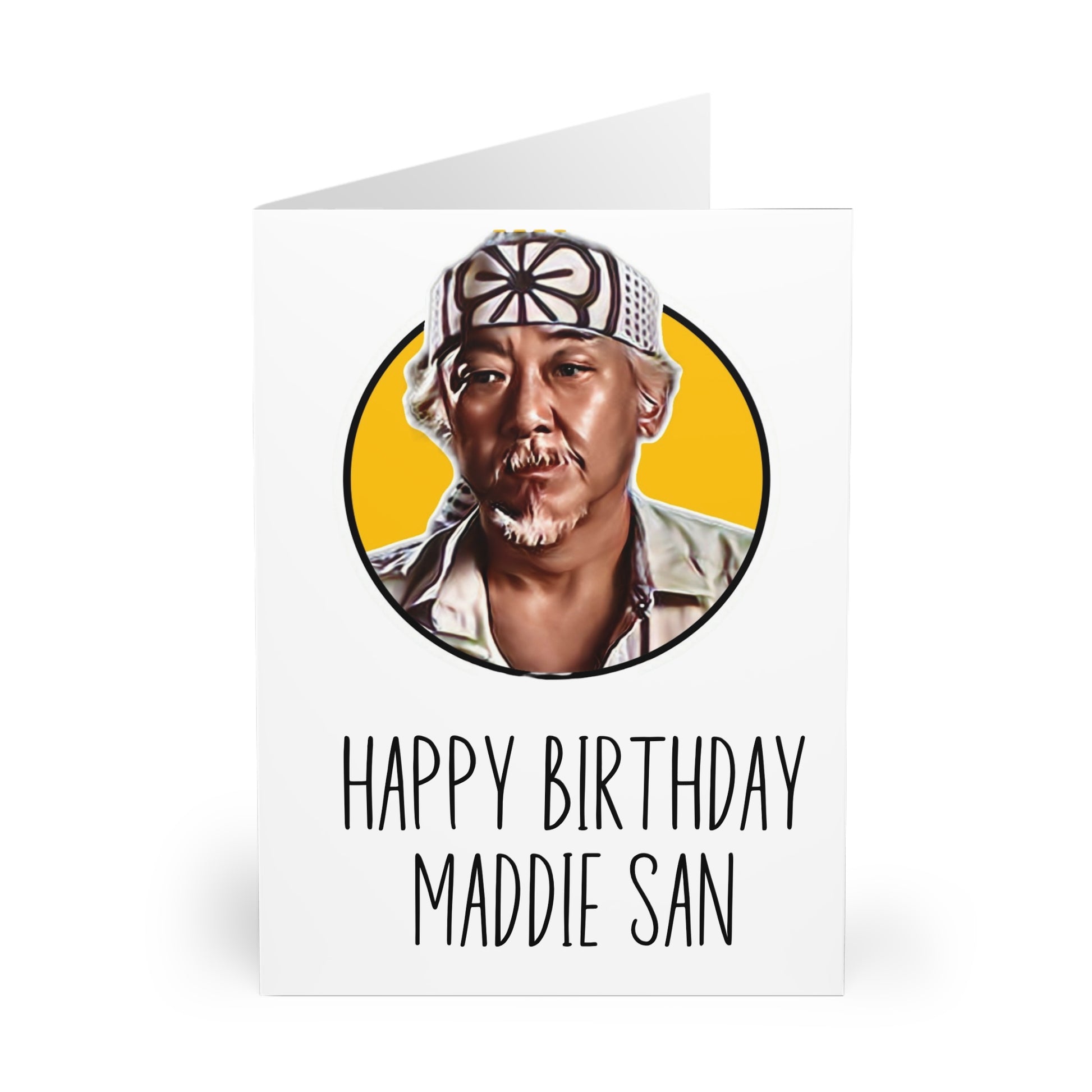 Front Personalised Karate Kid Mr Miyagi Birthday Card