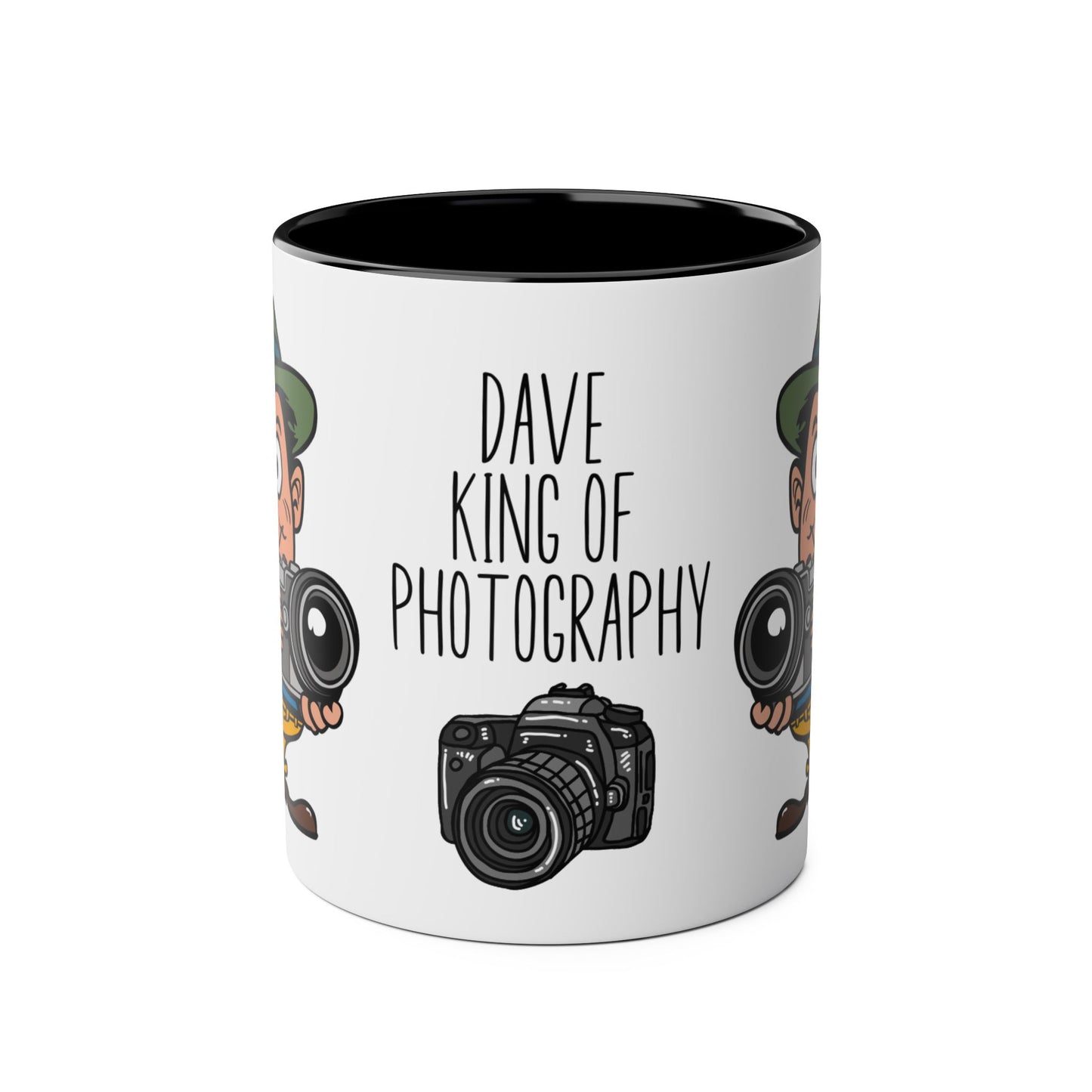 Front Personalised King Of Photography Hobbies Mug