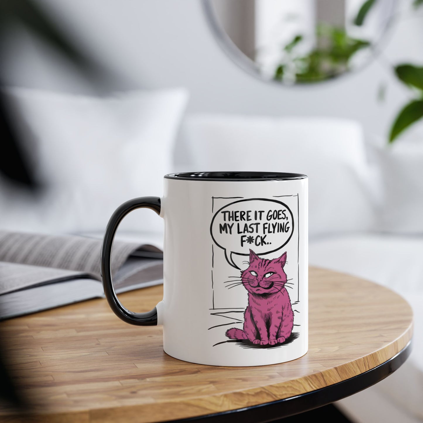 Context Personalised Pink Cat There It Goes My Last Flying F**K