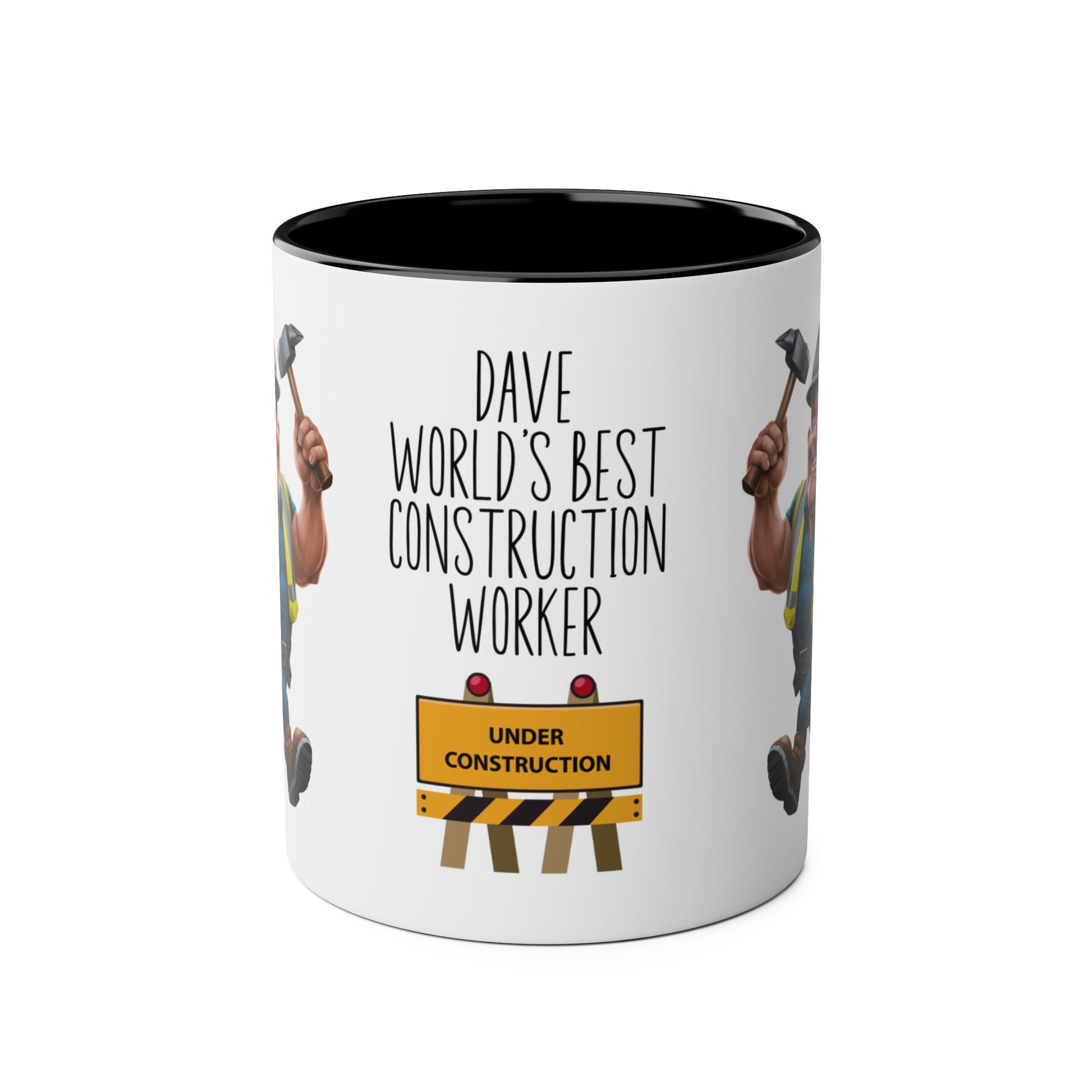 Front Personalised Profession Job Mug World's Best Construction Worker