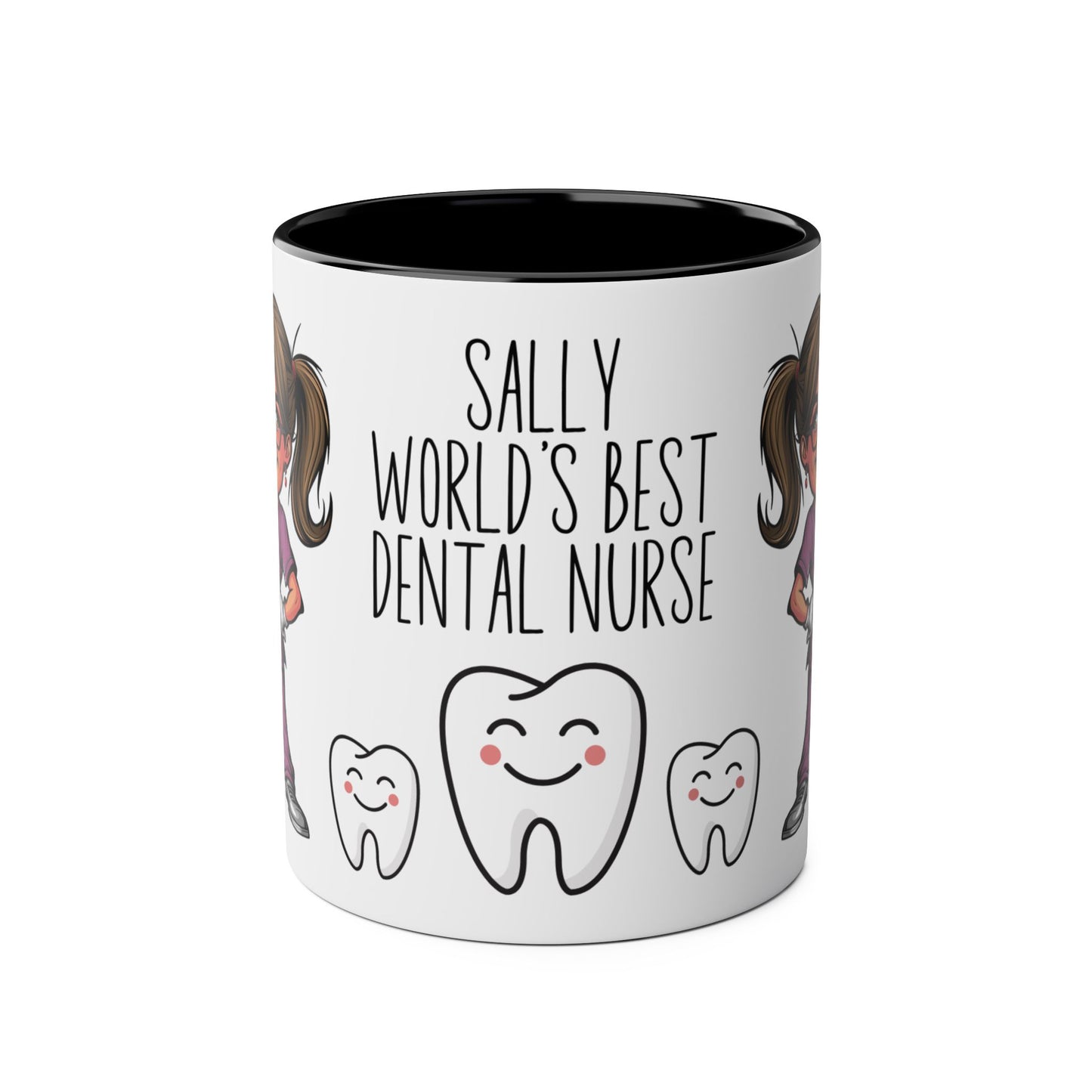 Front Personalised Profession Job Mug World's Best Dental Nurse