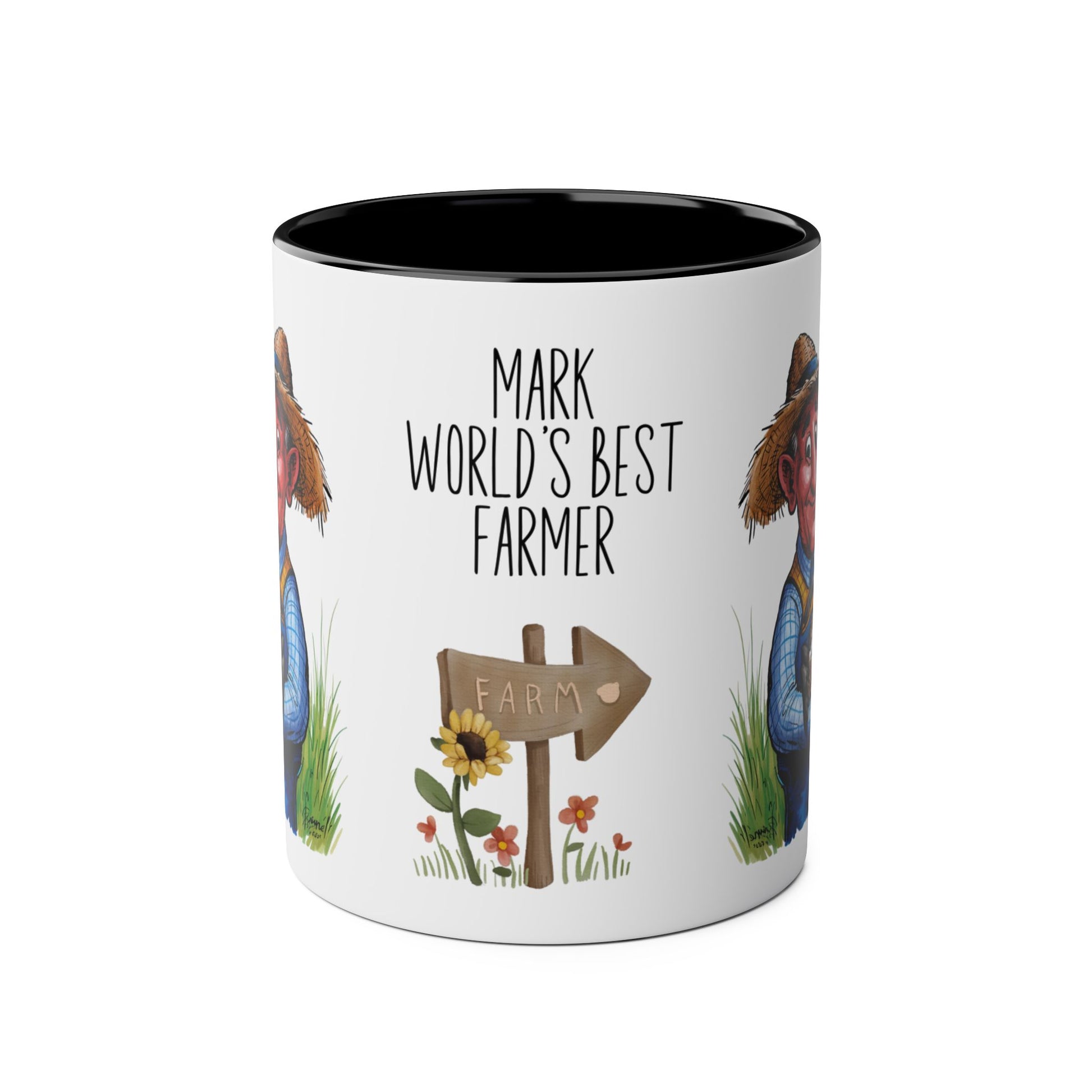 Front Personalised Profession Job Mug World's Best Farmer