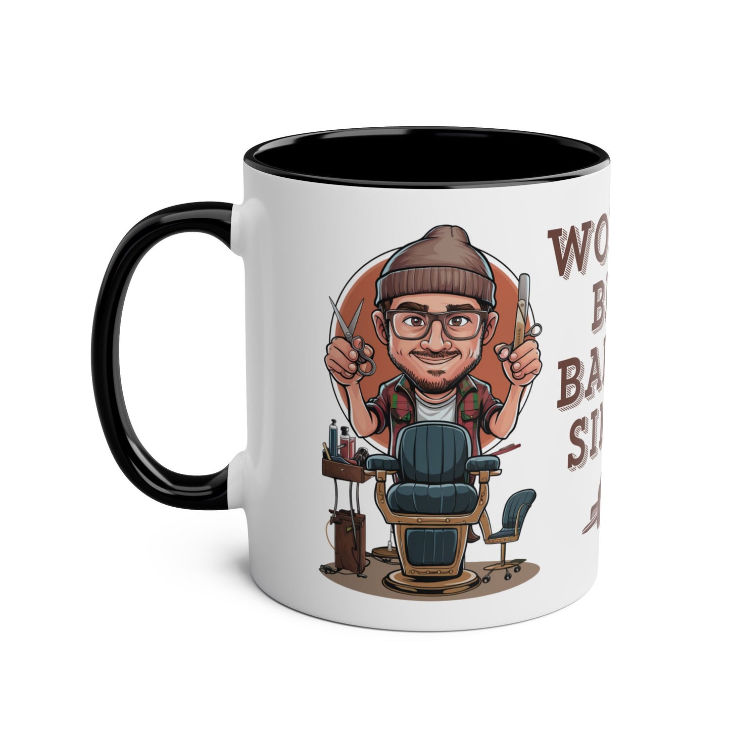 Left Personalised Profession World's Best Barber Mug