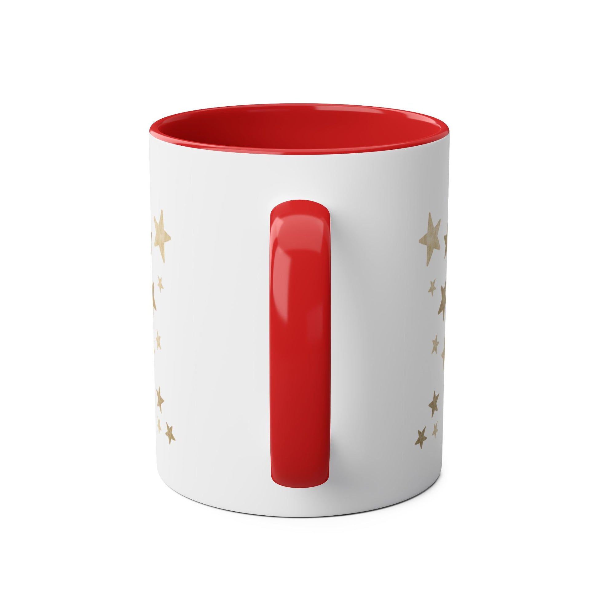 Handle Personalised Red Dogs Christmas Mug