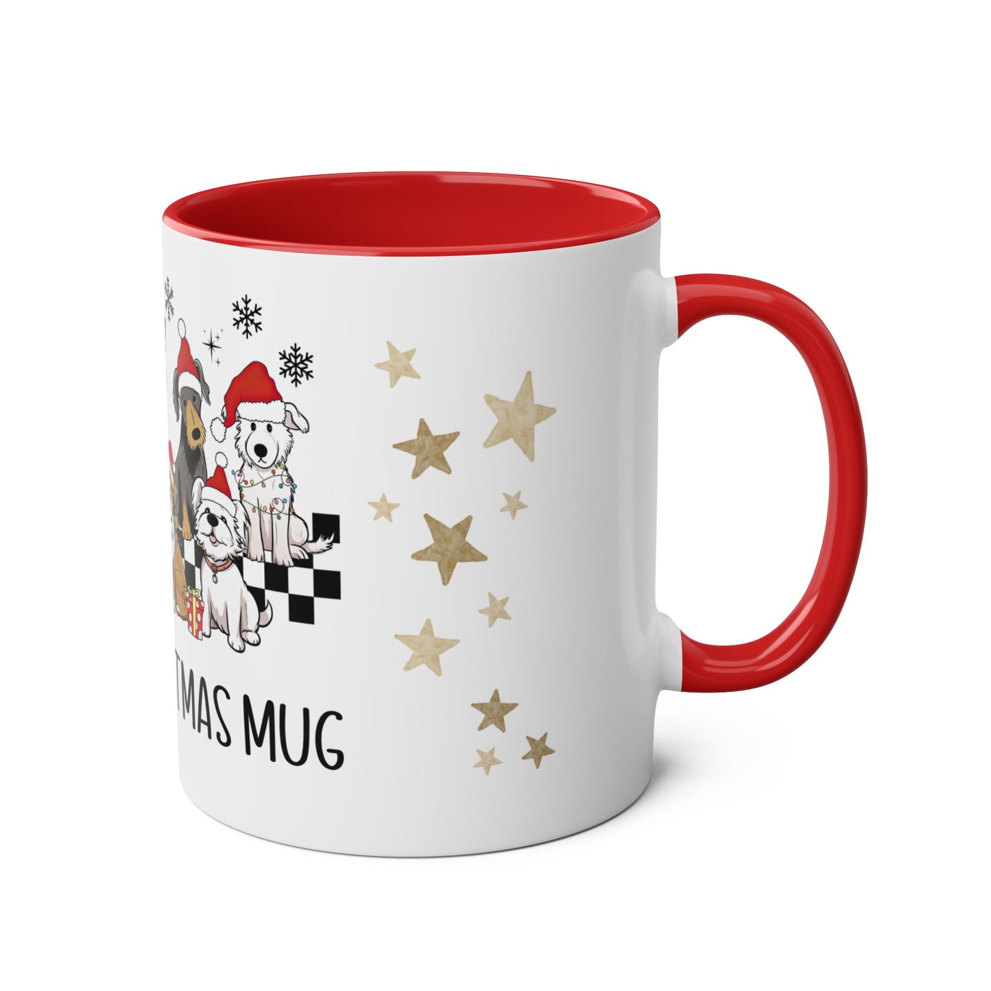 Right Personalised Red Dogs Christmas Mug