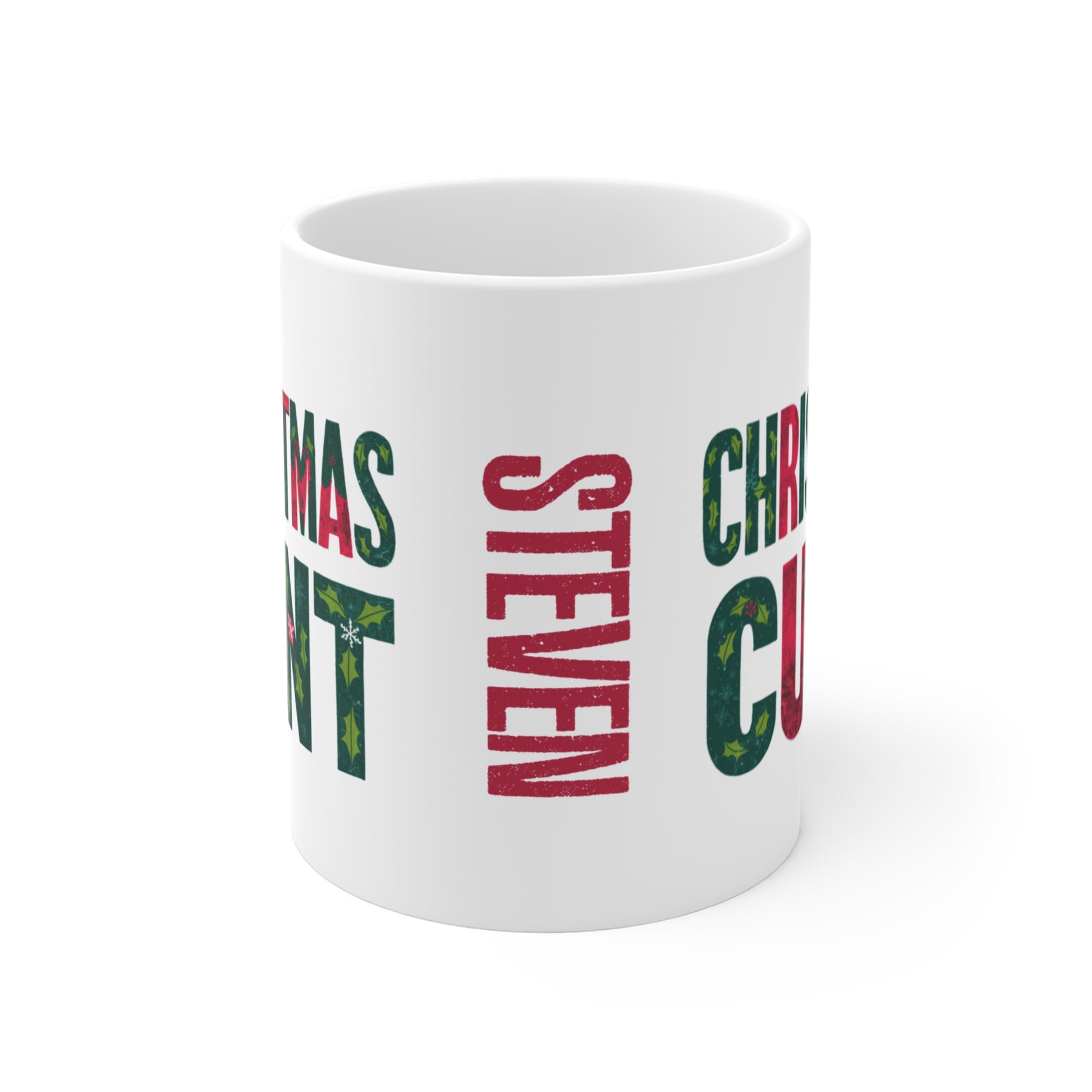 Front Personalised Rude Christmas Cunt Mug