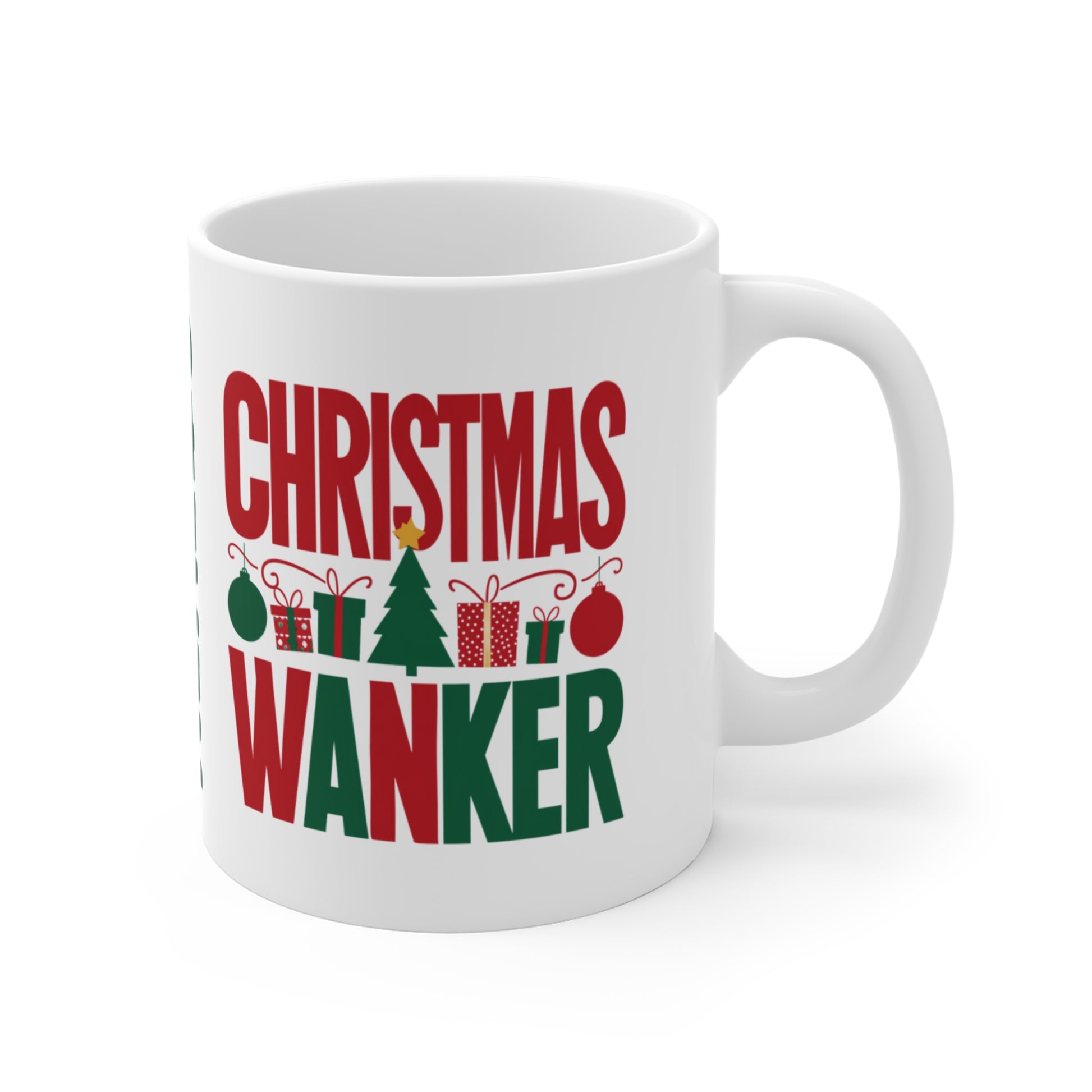 Right Personalised Rude Christmas Wanker Christmas Mug