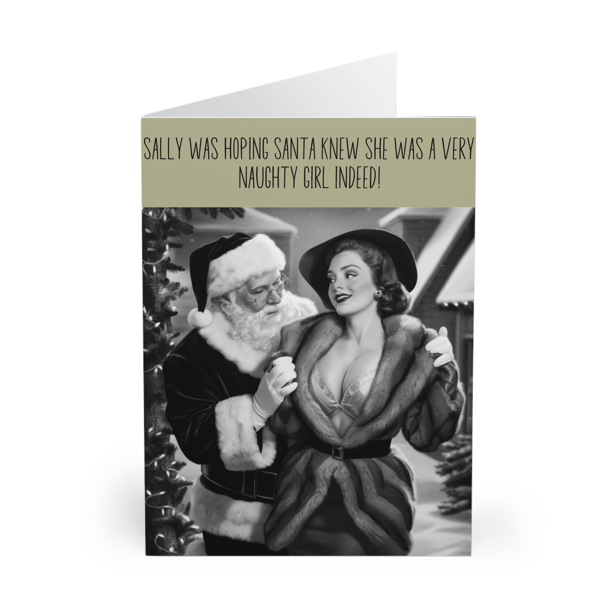 Personalised She Was Hoping Santa Knew She Had Been A Naughty Girl Gifty Print