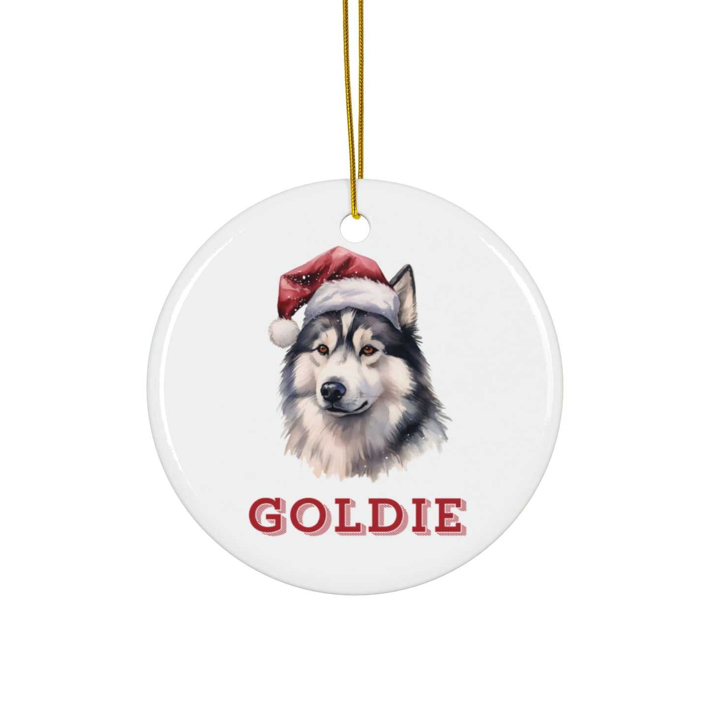 Personalised Siberian Huskey Christmas Tree Bauble