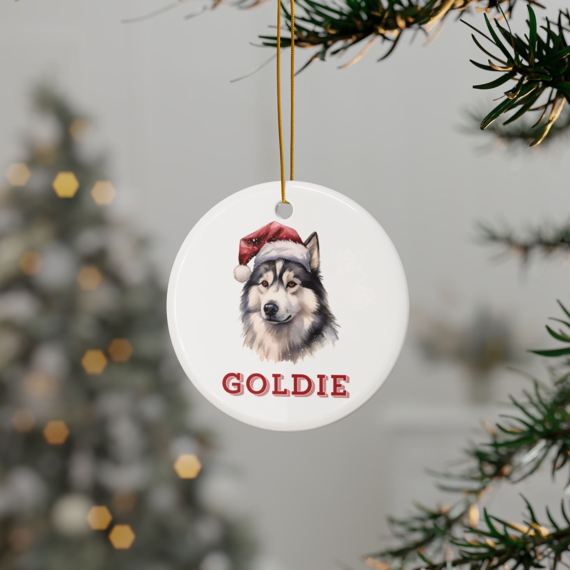 Tree Personalised Siberian Huskey Christmas Tree Bauble