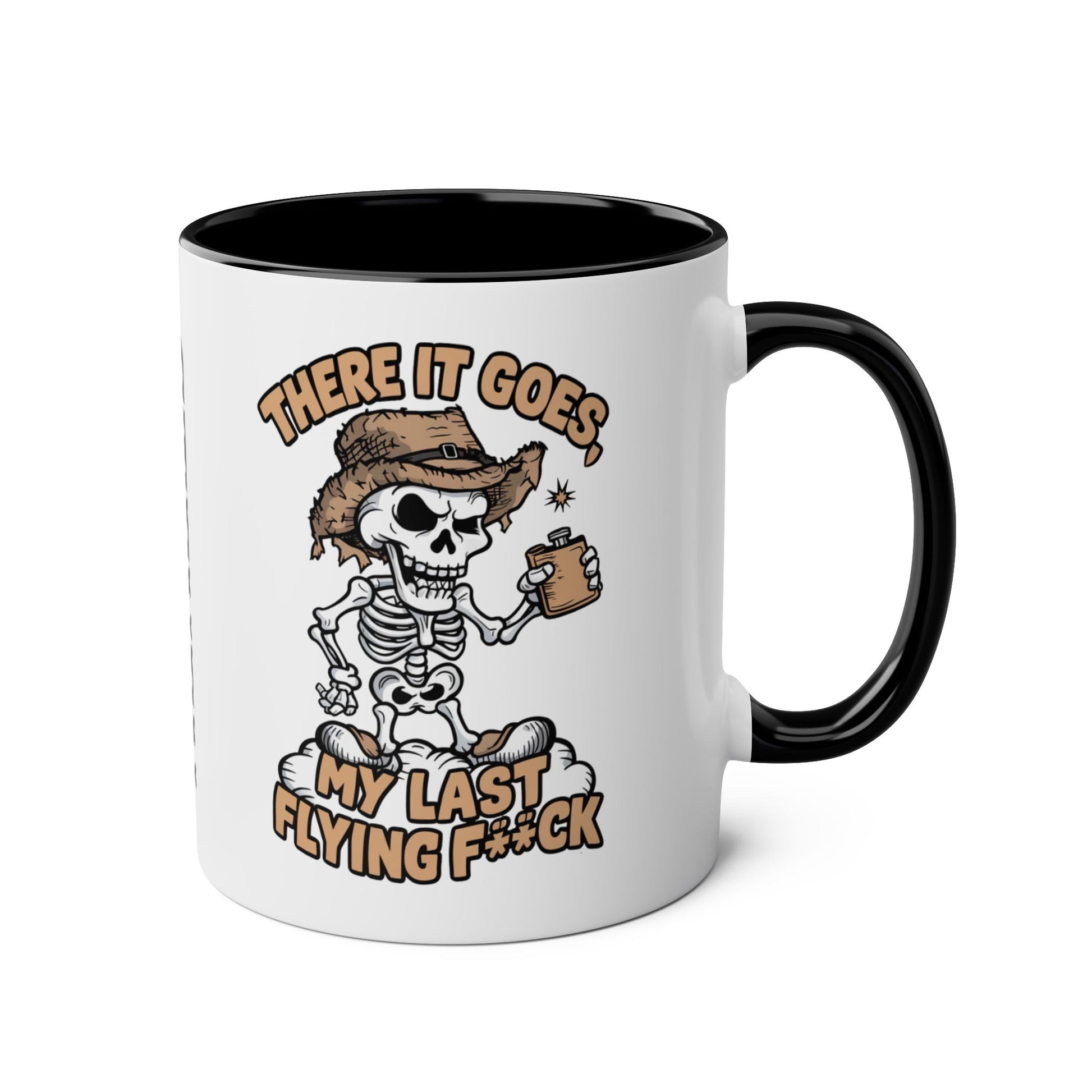 Right Personalised Skeleton Mug There It Goes My Last Flying F**K