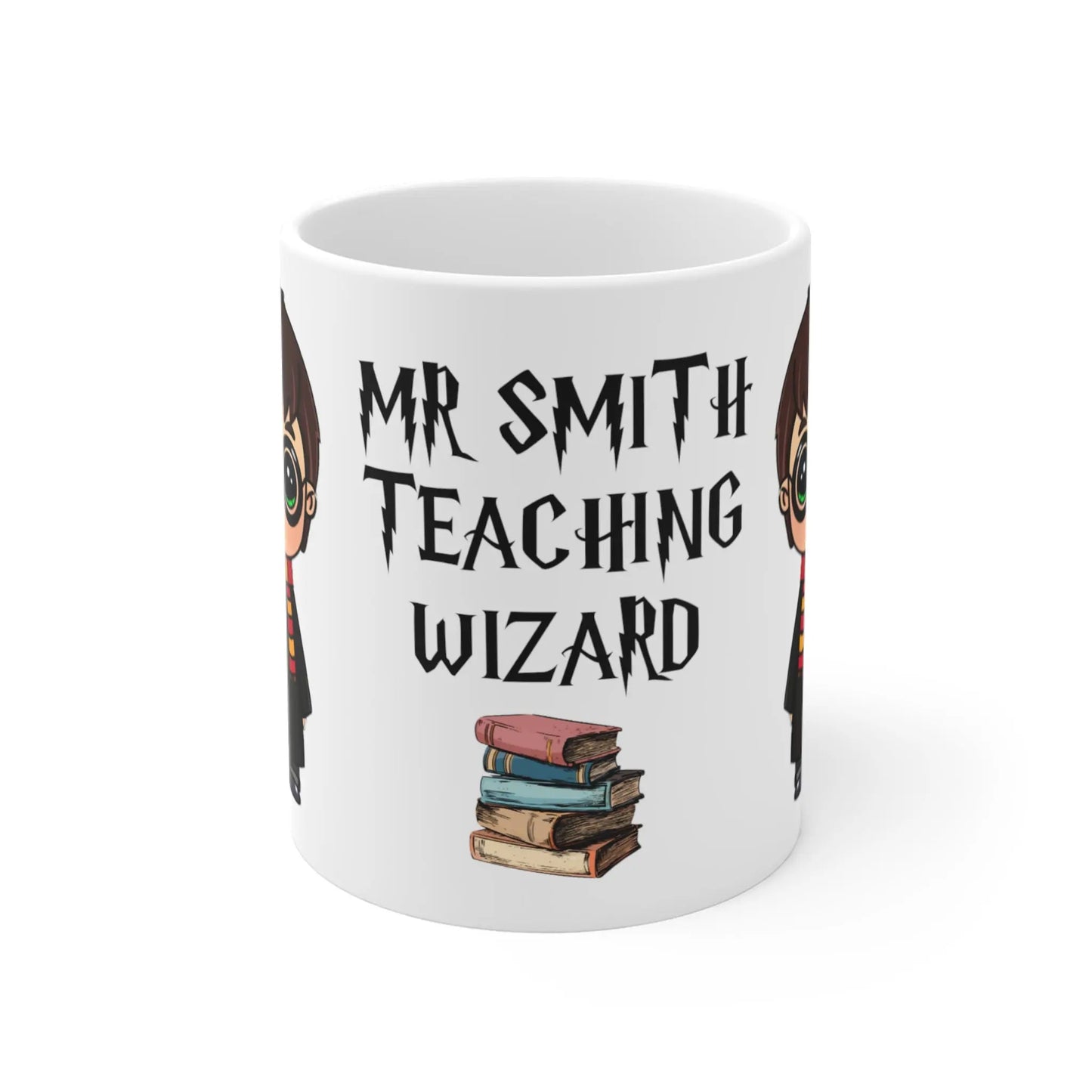 front view of Personalised Teachers Mug Teaching Wizard Mug