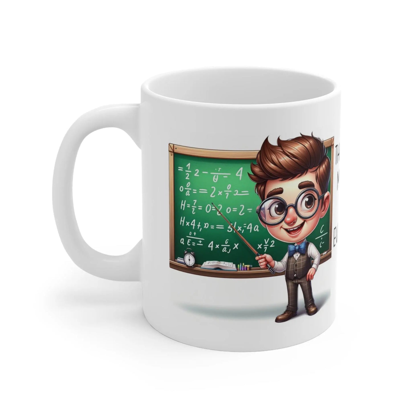 Left Side View Of Personalised Teachers Mug Thanks For Everything